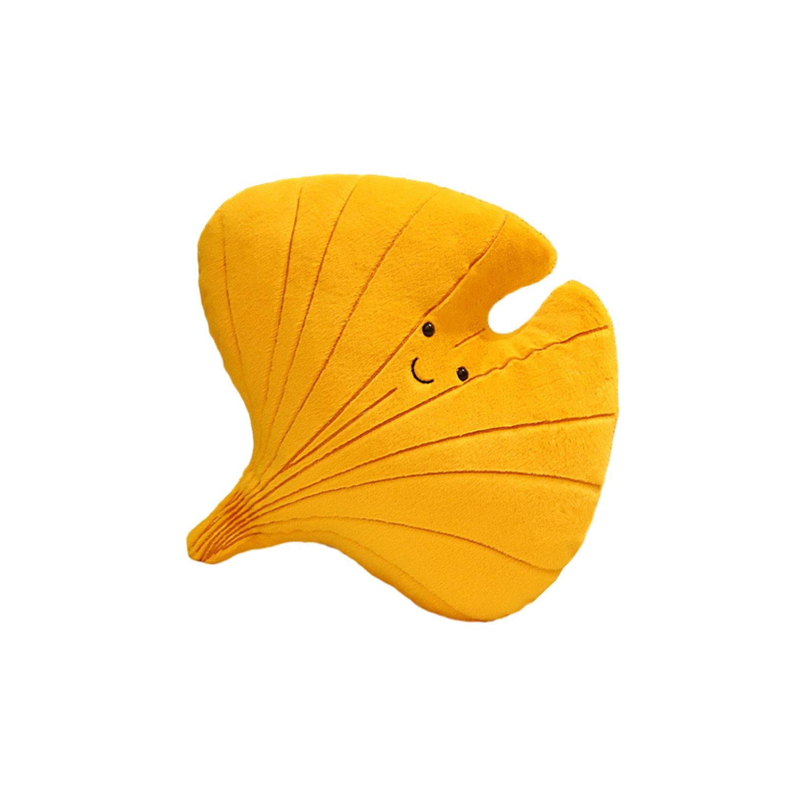 3D Leaf Plush Pillow Creative Back Cushion for Bedroom Couch Home Decoration Style D