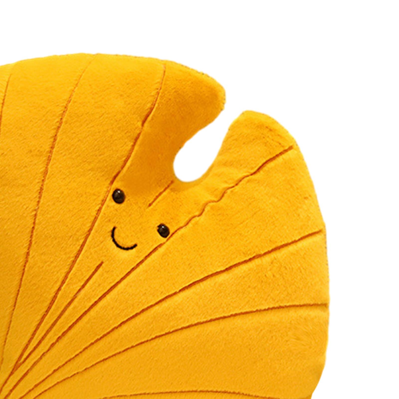 3D Leaf Plush Pillow Creative Back Cushion for Bedroom Couch Home Decoration Style D