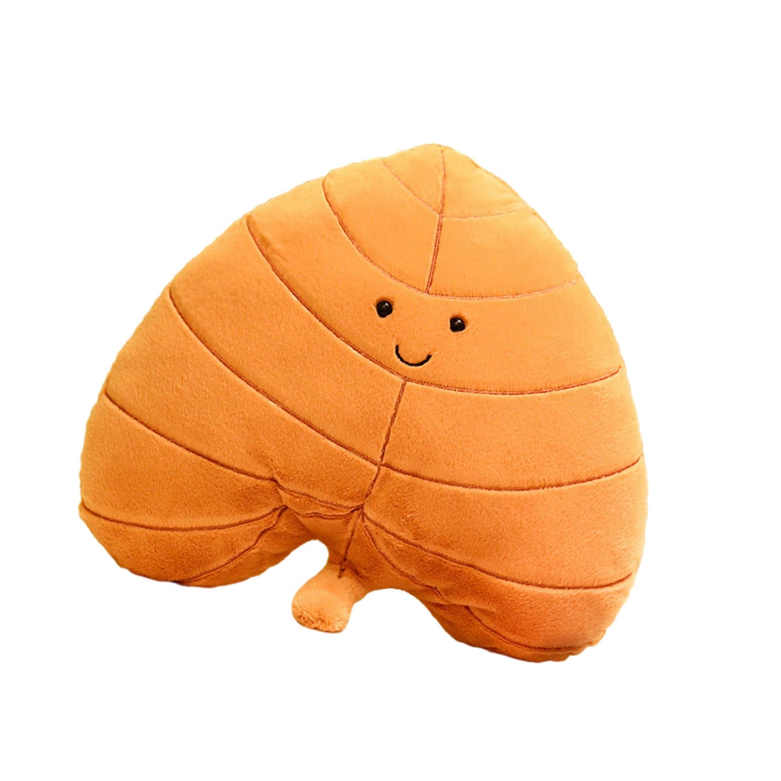 3D Leaf Plush Pillow Creative Back Cushion for Bedroom Couch Home Decoration Style E