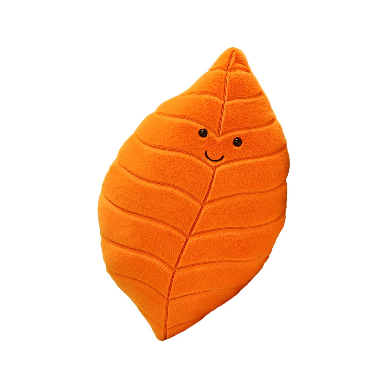 3D Leaf Plush Pillow Creative Back Cushion for Bedroom Couch Home Decoration Style F