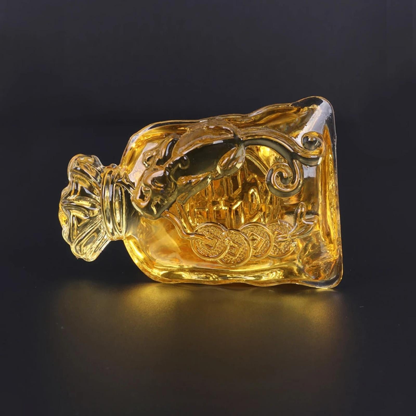 Money Bag Figurine 2024 Spring Festival Decor for Office Cabinet Living Room