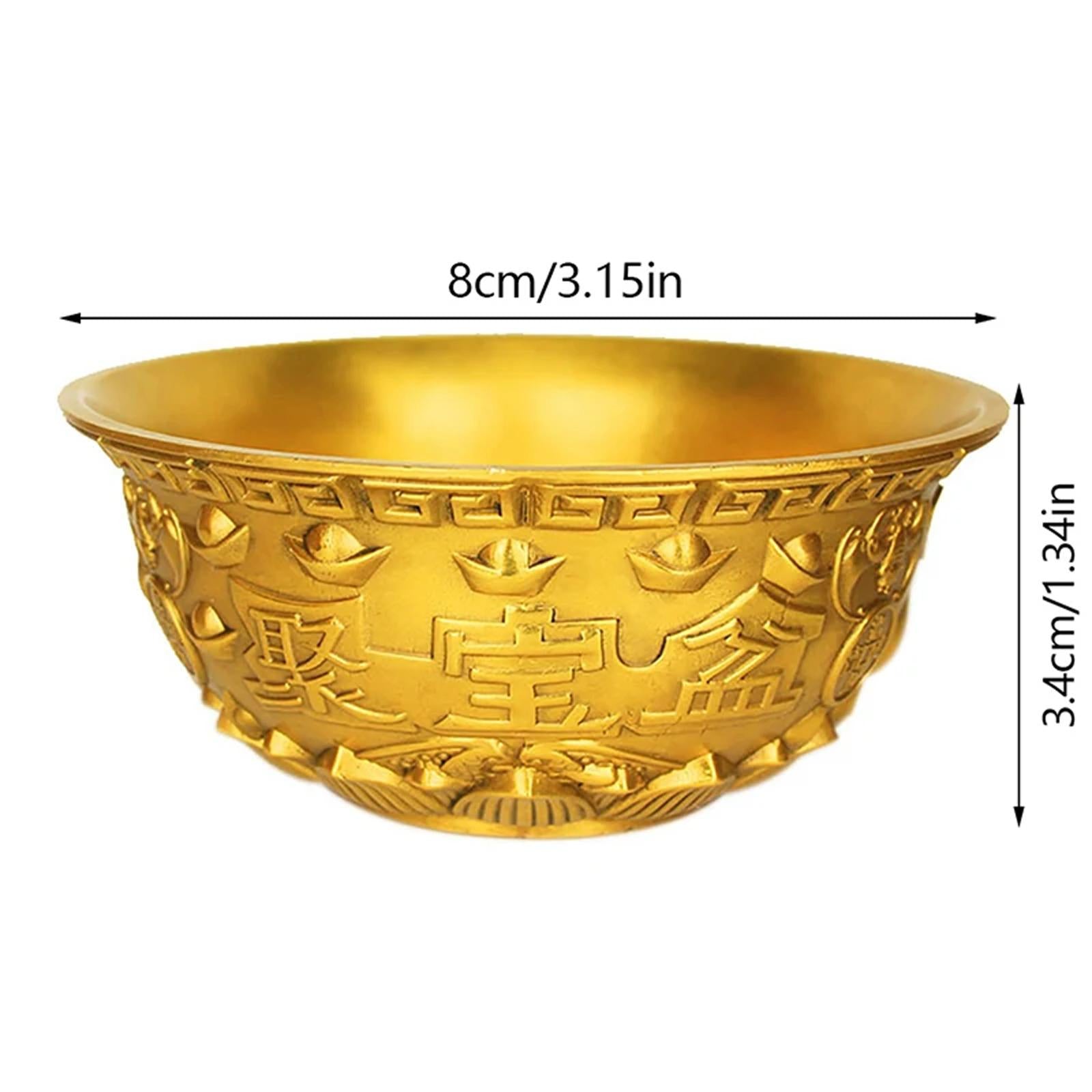 Treasure Basin Feng Shui Decor Offering Bowl for Spring Festival Desk Office