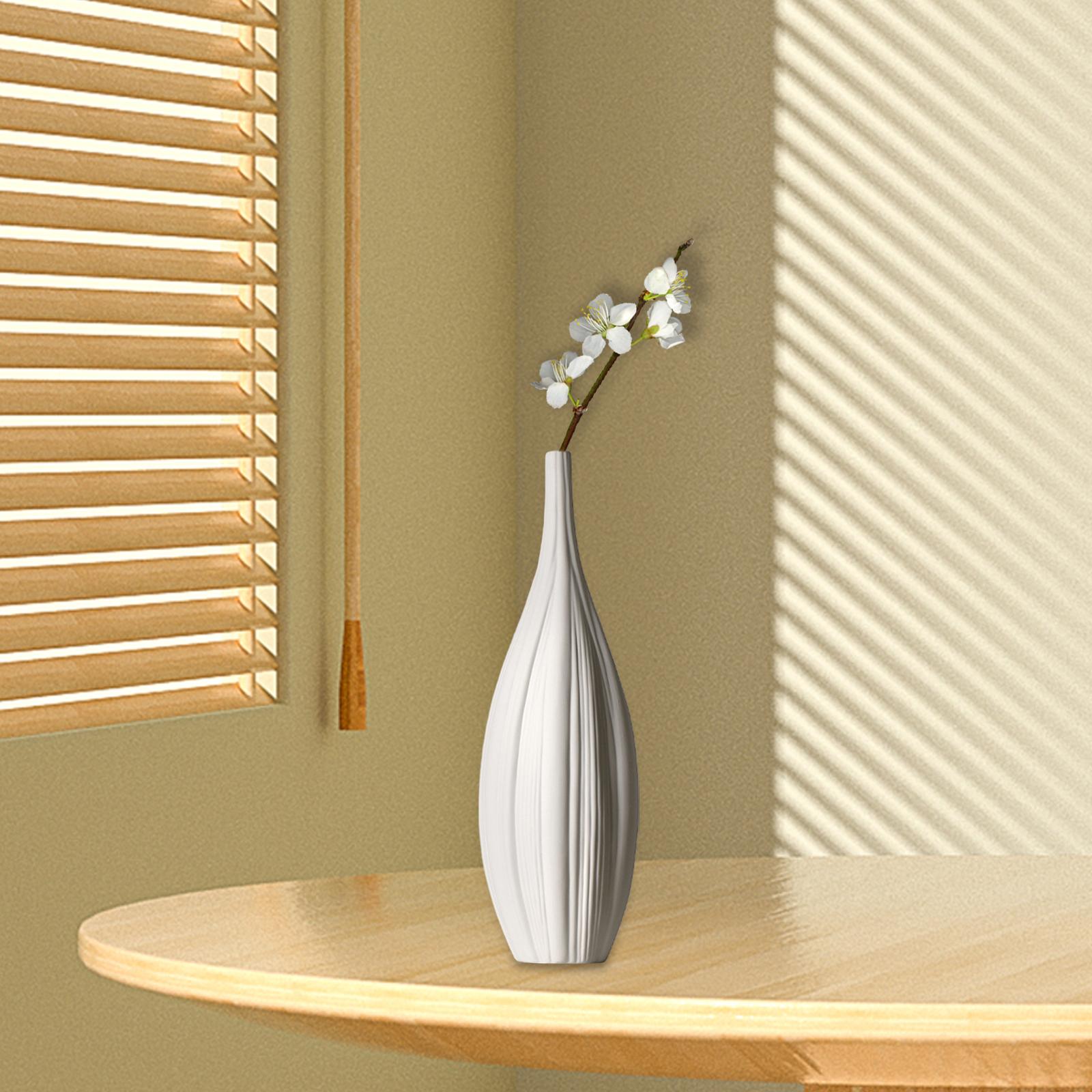 Ceramic Flower Vase Tabletop Decoration for Office Dorm Wedding Centerpieces 50x17cm