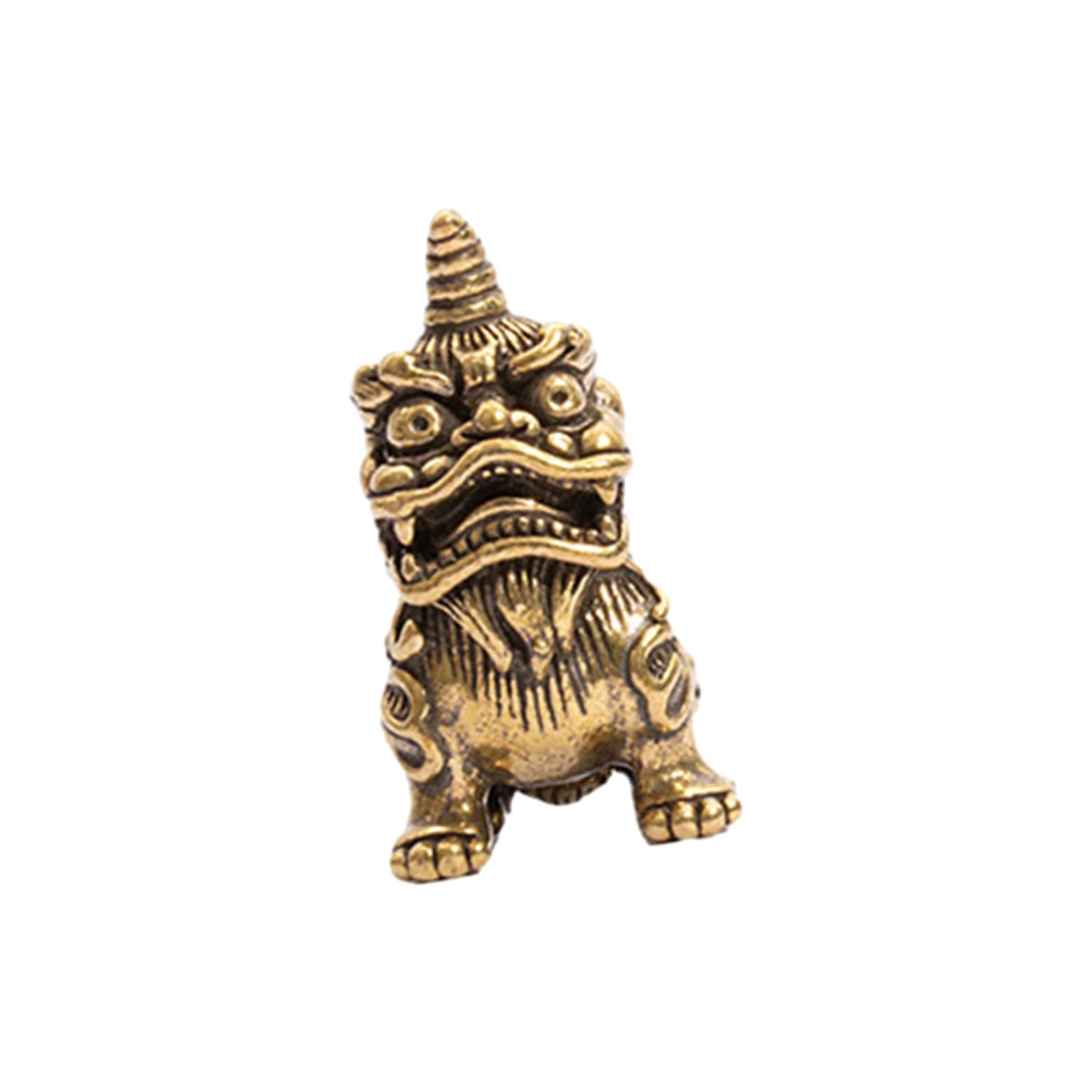 Keychain Pendant Kirin Statue Wealth Gift Mini Figurine for Adults Women Men