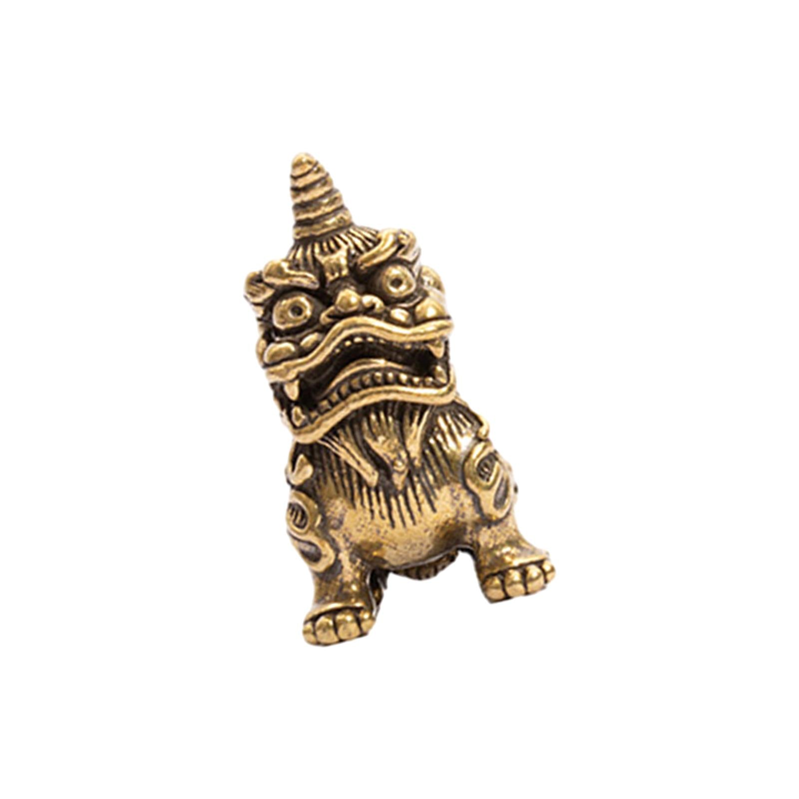 Keychain Pendant Kirin Statue Wealth Gift Mini Figurine for Adults Women Men