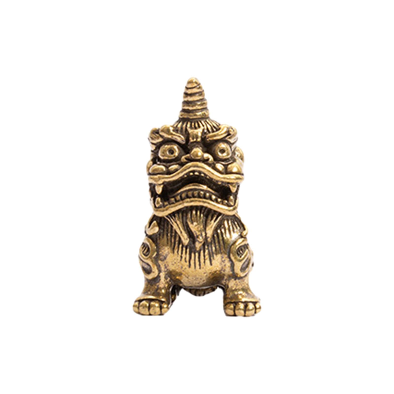 Keychain Pendant Kirin Statue Wealth Gift Mini Figurine for Adults Women Men