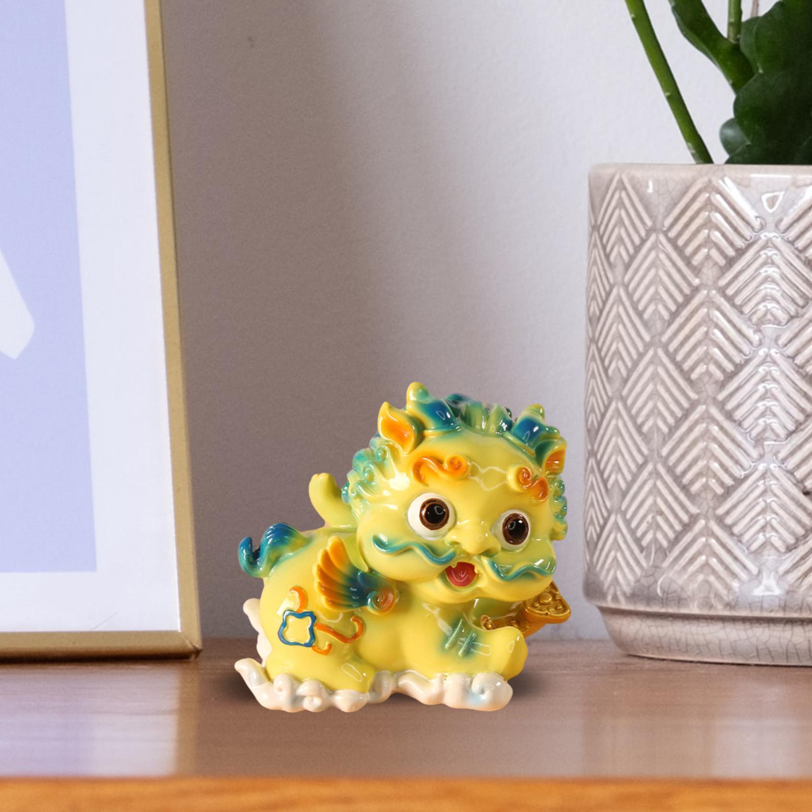 Car Dashboard Decoration Artwork Table Pixiu Statue for Hotel Home Decor Bar Style B