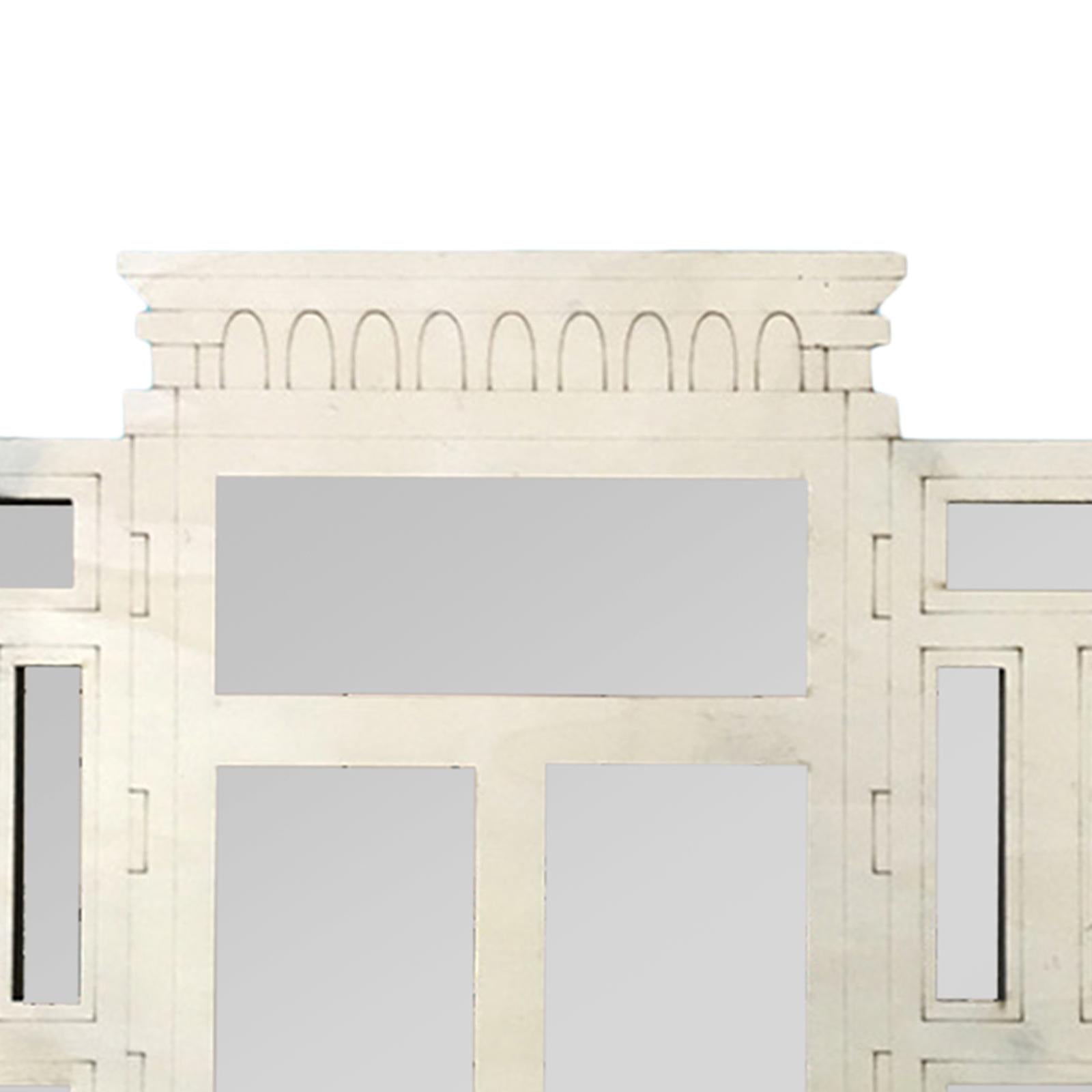 3 Pieces Window Wall Mirrors Vintage Rustic for Bedroom Living Room Bathroom Style C