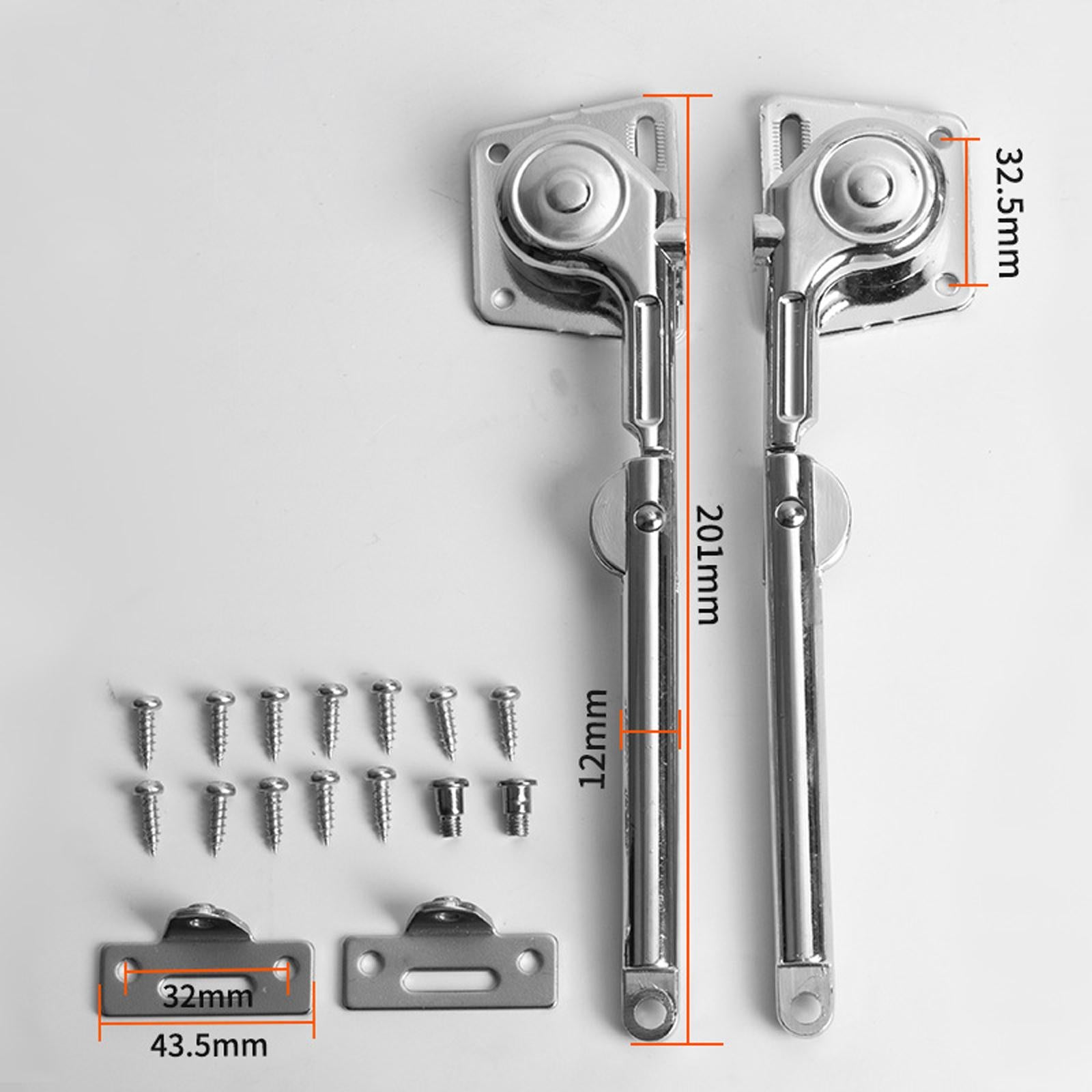 2Pcs Cabinet Door Hydraulic Support Hinge Dampening Device for Tatami Panels
