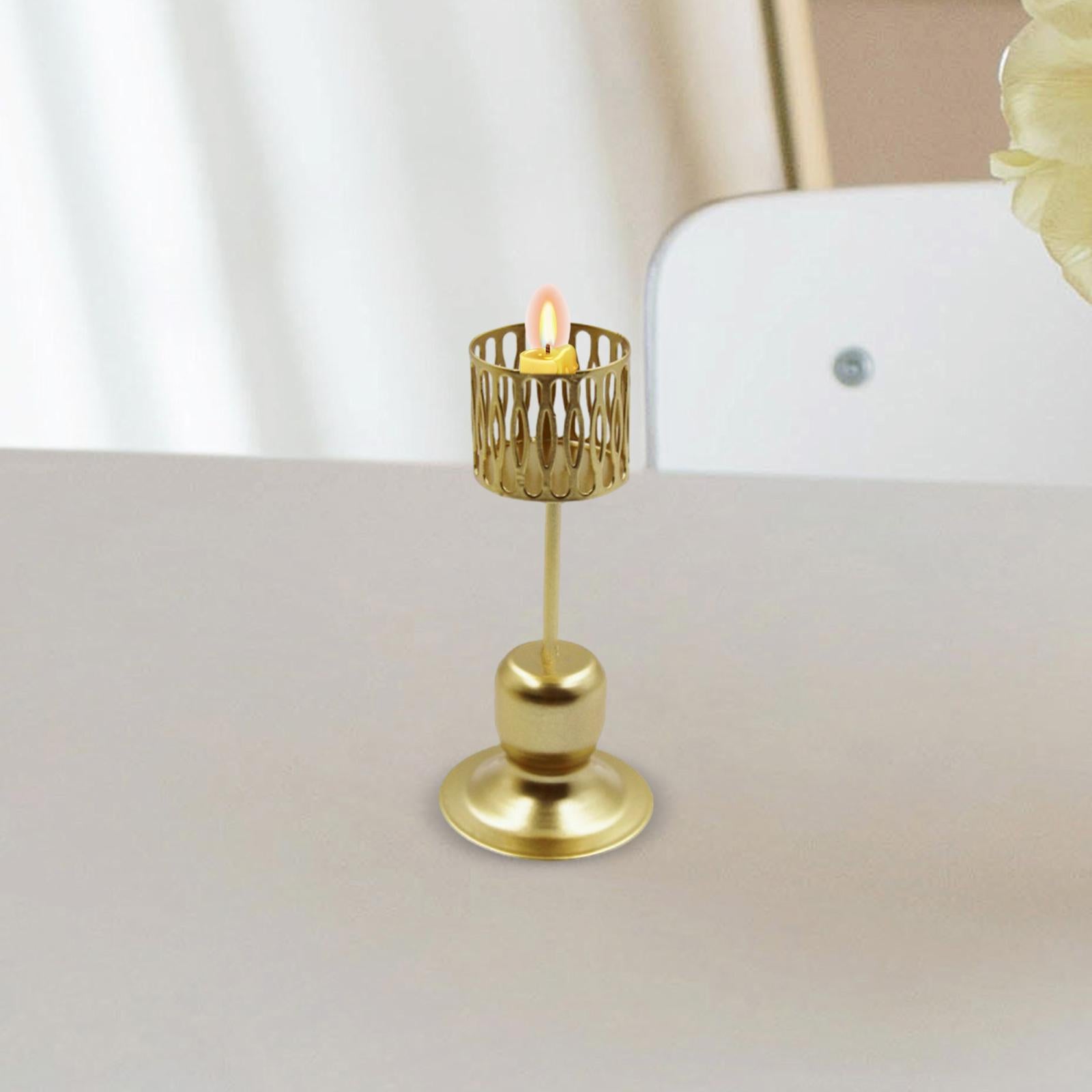 Tealight Candle Holder Geometric Hollow Desigh for Wedding Party Living Room Style C