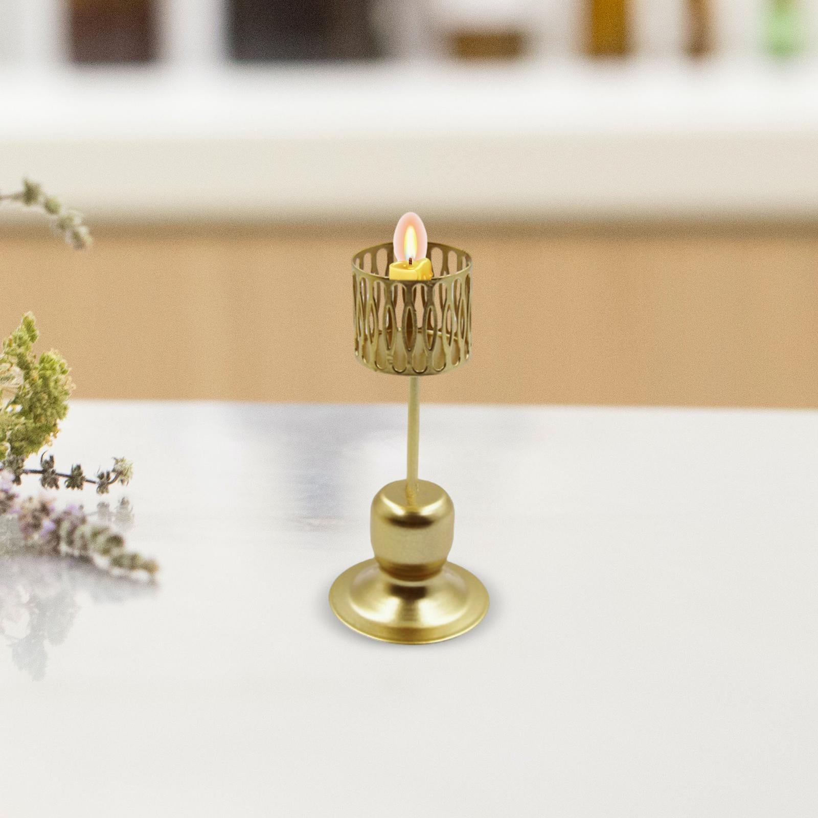 Tealight Candle Holder Geometric Hollow Desigh for Wedding Party Living Room Style C