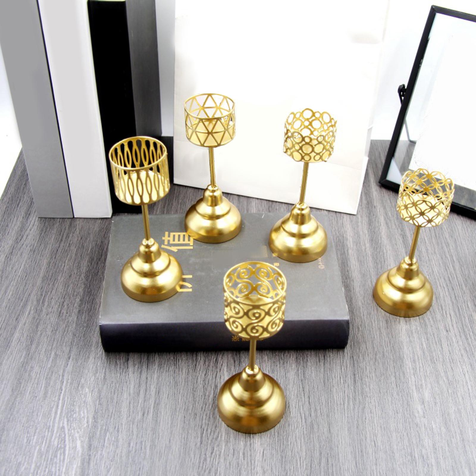 Decorative Candle Stand Geometric for Bedroom Table Decorations Dining Table Style A