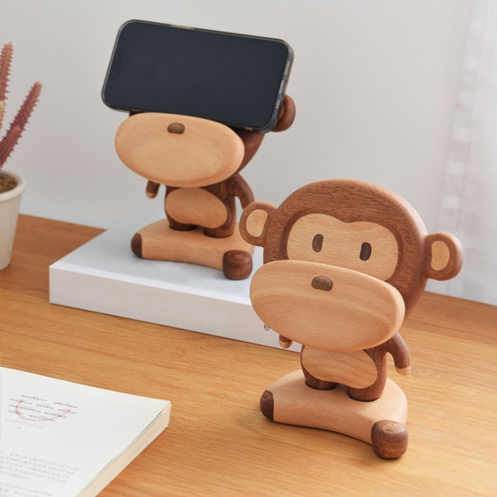 Monkey Figurine Phone Holder Cartoon Phone Bracket for Restaurant Hotel Cafe