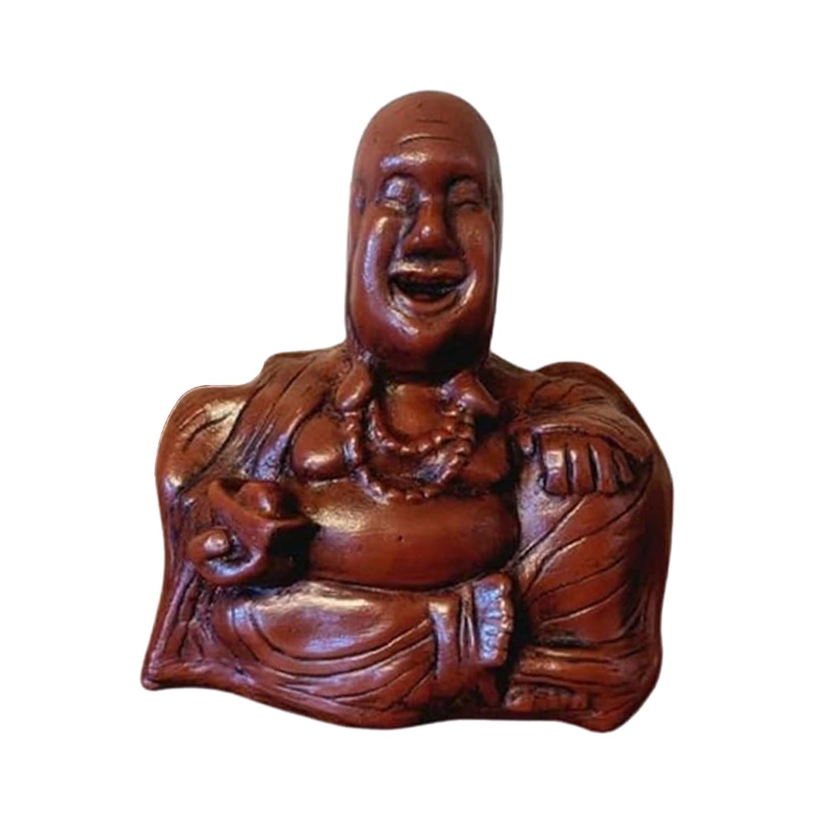 Middle Finger Laughing Buddha Statue Buddha Figurine for Bedroom Office Desk