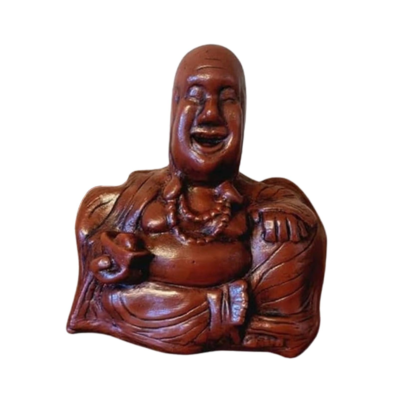 Middle Finger Laughing Buddha Statue Buddha Figurine for Bedroom Office Desk