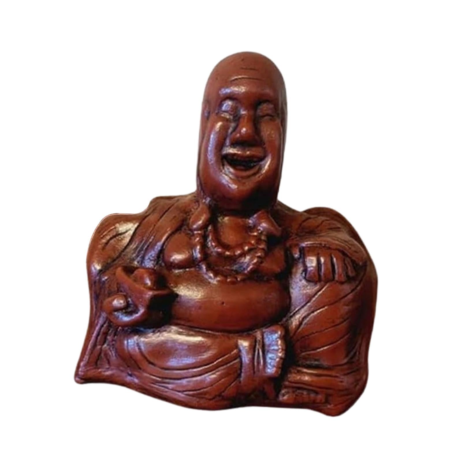 Middle Finger Laughing Buddha Statue Buddha Figurine for Bedroom Office Desk