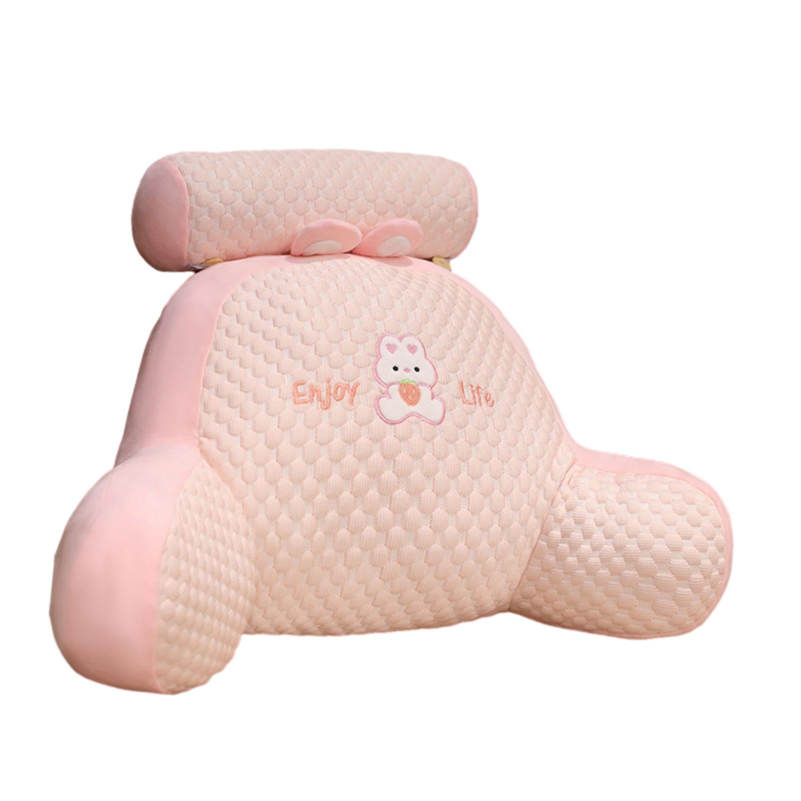 Throw Pillow Floor Pillow Cute 3D Shaped Cushion for Bed Home Office Bedroom Pink Bunny