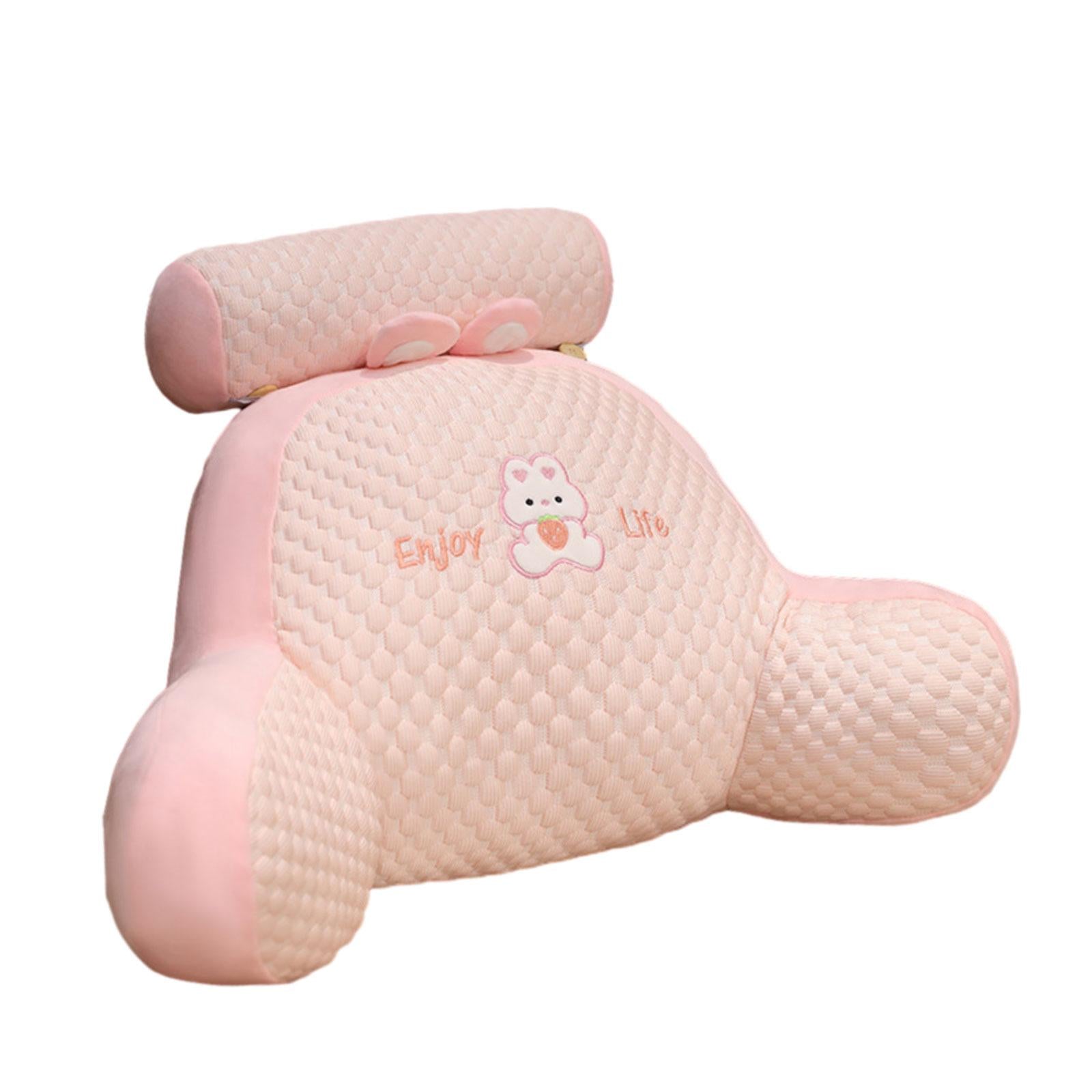 Throw Pillow Floor Pillow Cute 3D Shaped Cushion for Bed Home Office Bedroom Pink Bunny