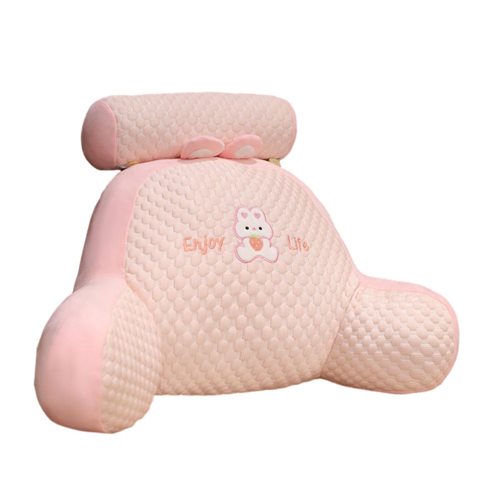 Throw Pillow Floor Pillow Cute 3D Shaped Cushion for Bed Home Office Bedroom Pink Bunny