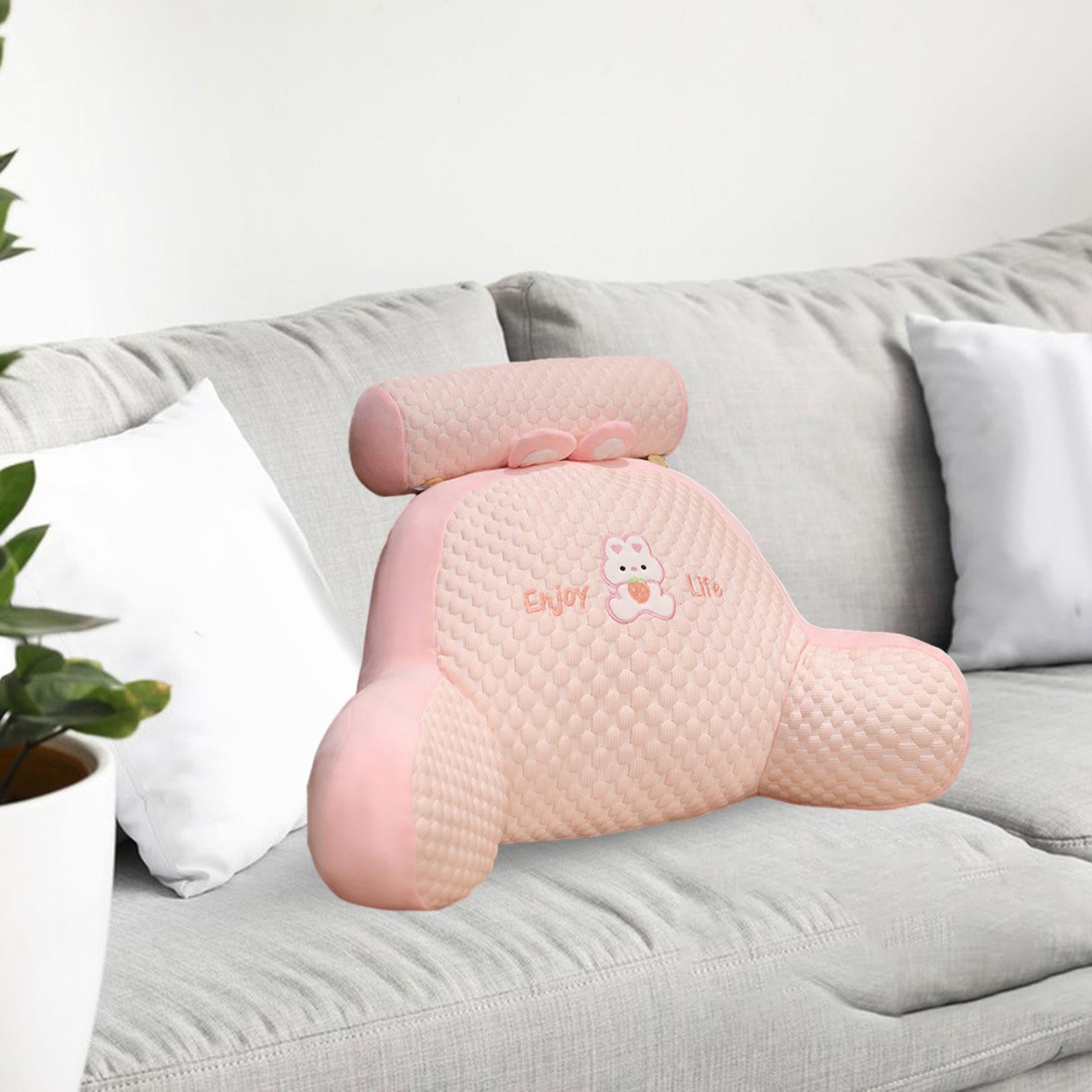 Throw Pillow Floor Pillow Cute 3D Shaped Cushion for Bed Home Office Bedroom Pink Bunny