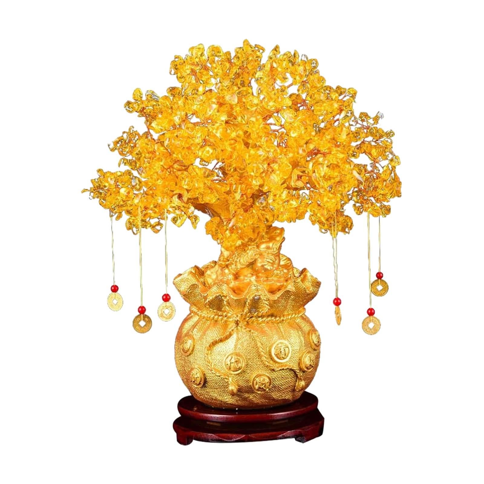 Money Tree Statue Collection Oriental Ornament for New Year Hotel Study Room S