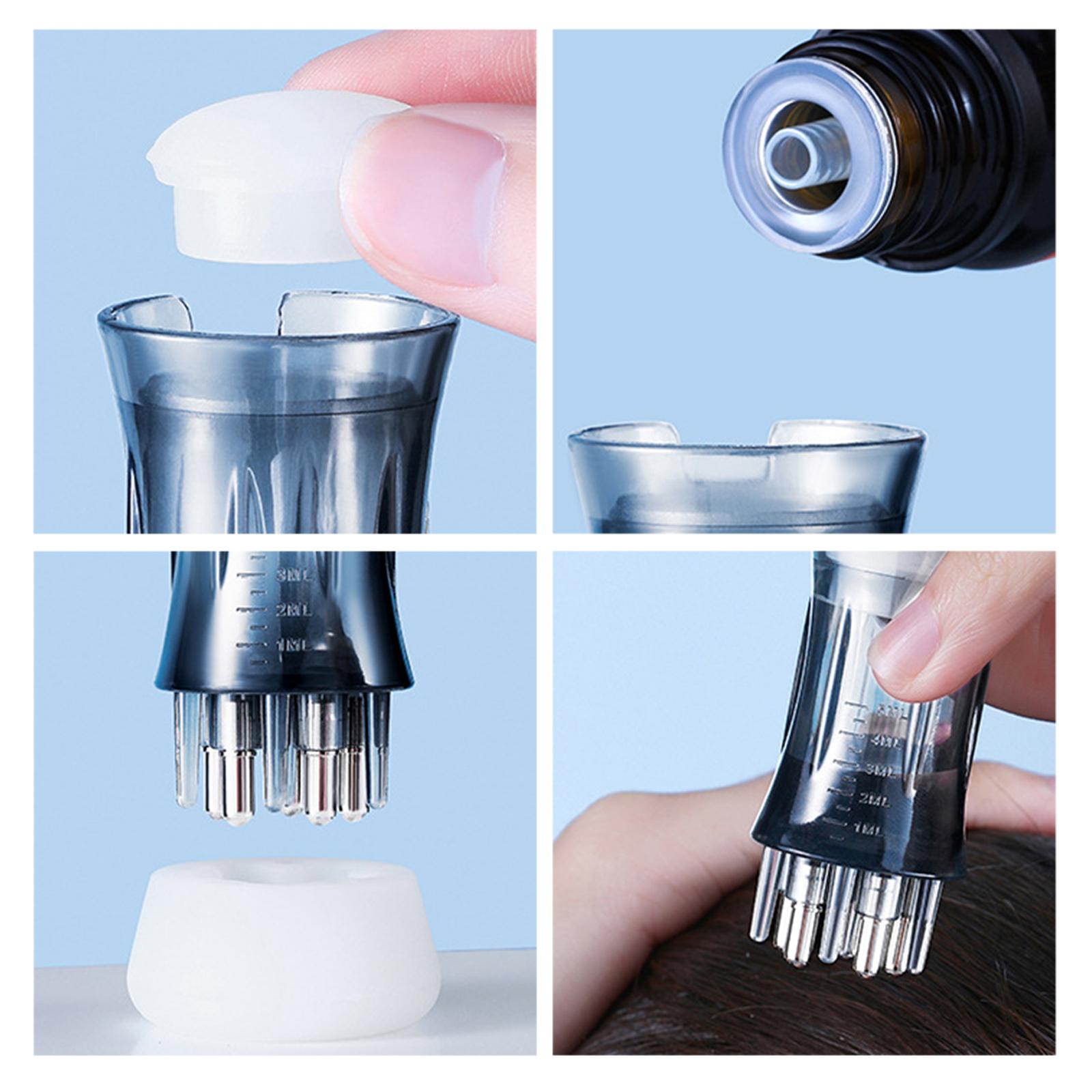 2xScalp Applicator Mini Scalp Massager Hair Comb for Travel Bathroom Daily Use Blue