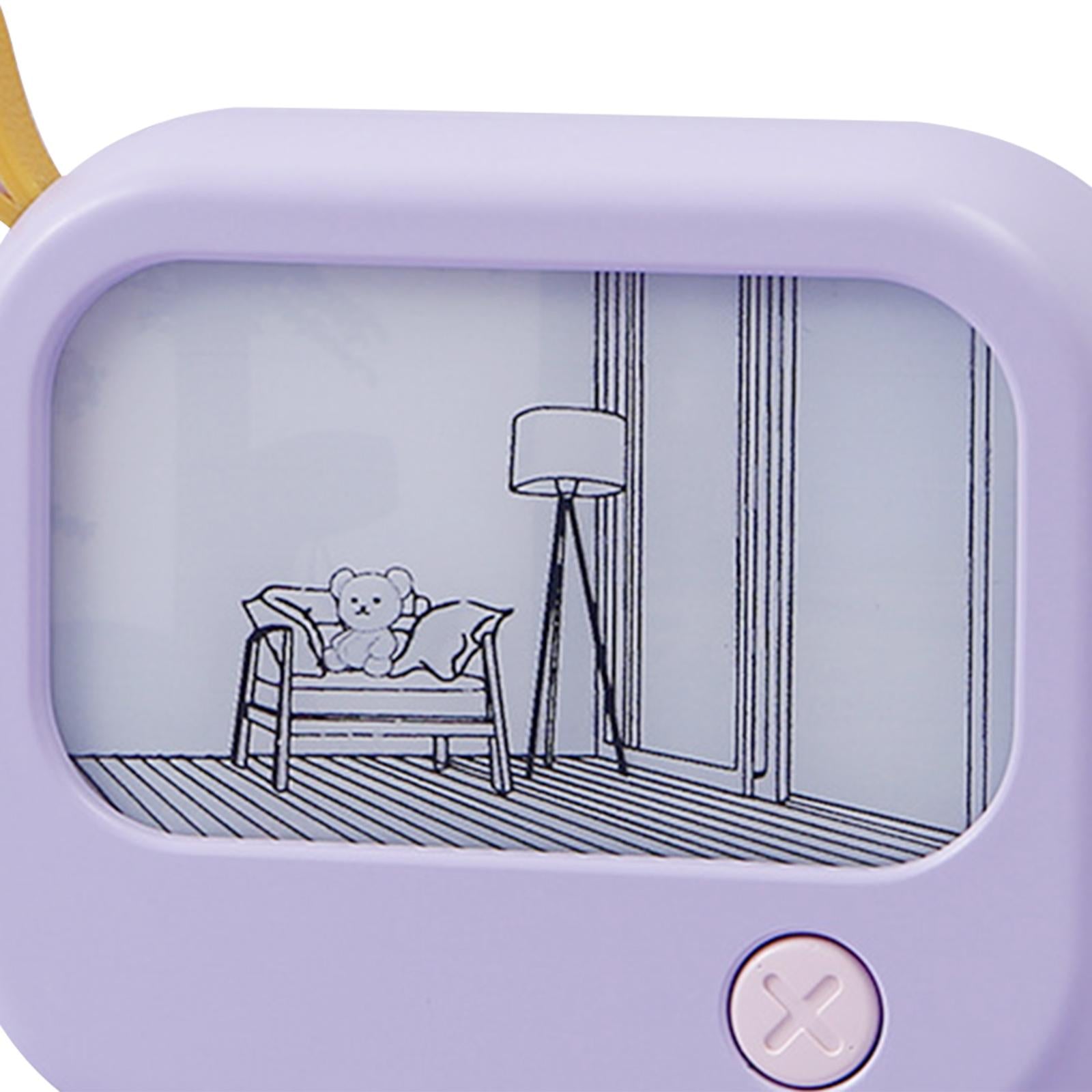 TV Painting Night Light for NightStand Bedroom Office Decoration Living Room Purple