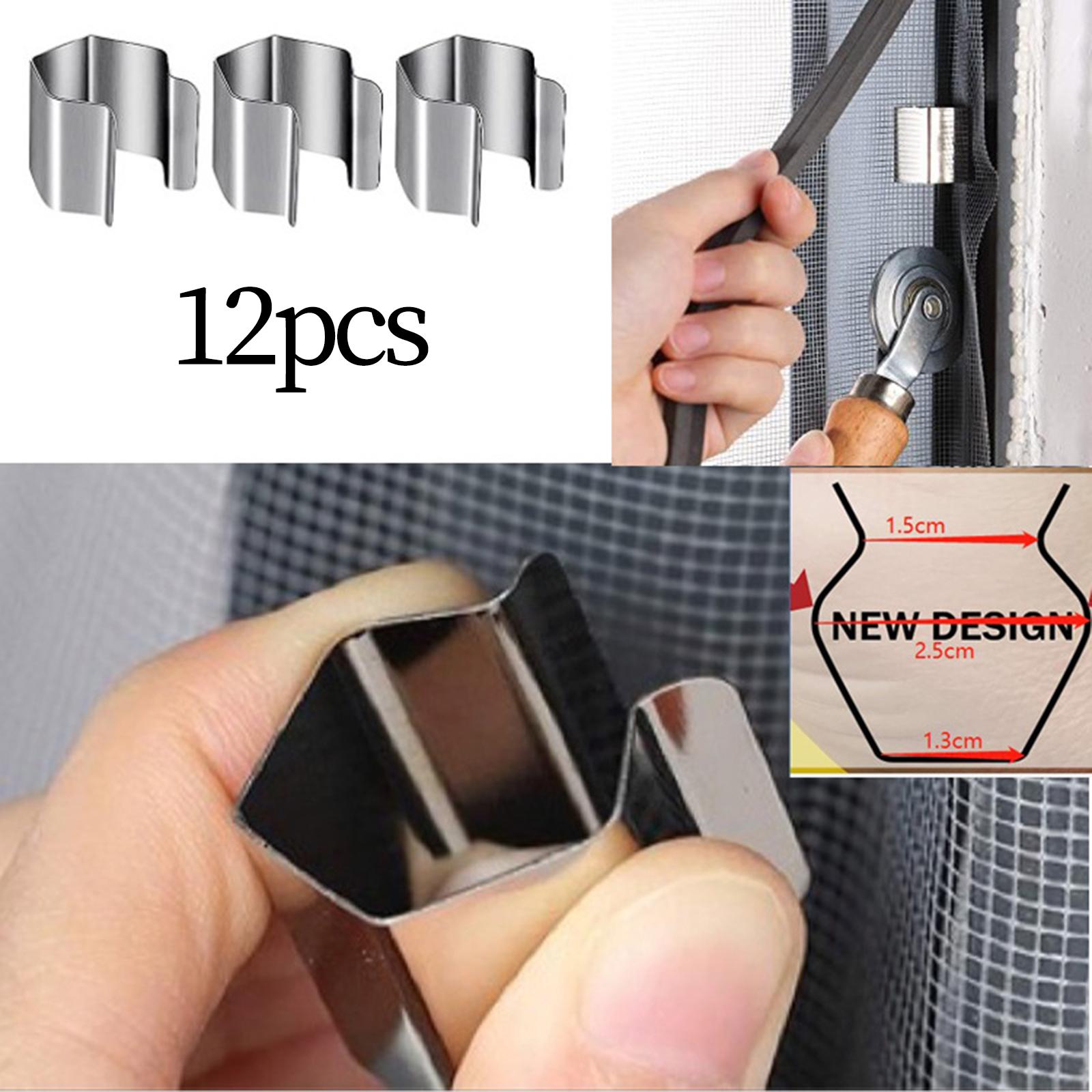 12 Pieces Screen Door Installer Clips Accessories for Installing Patio Lanai