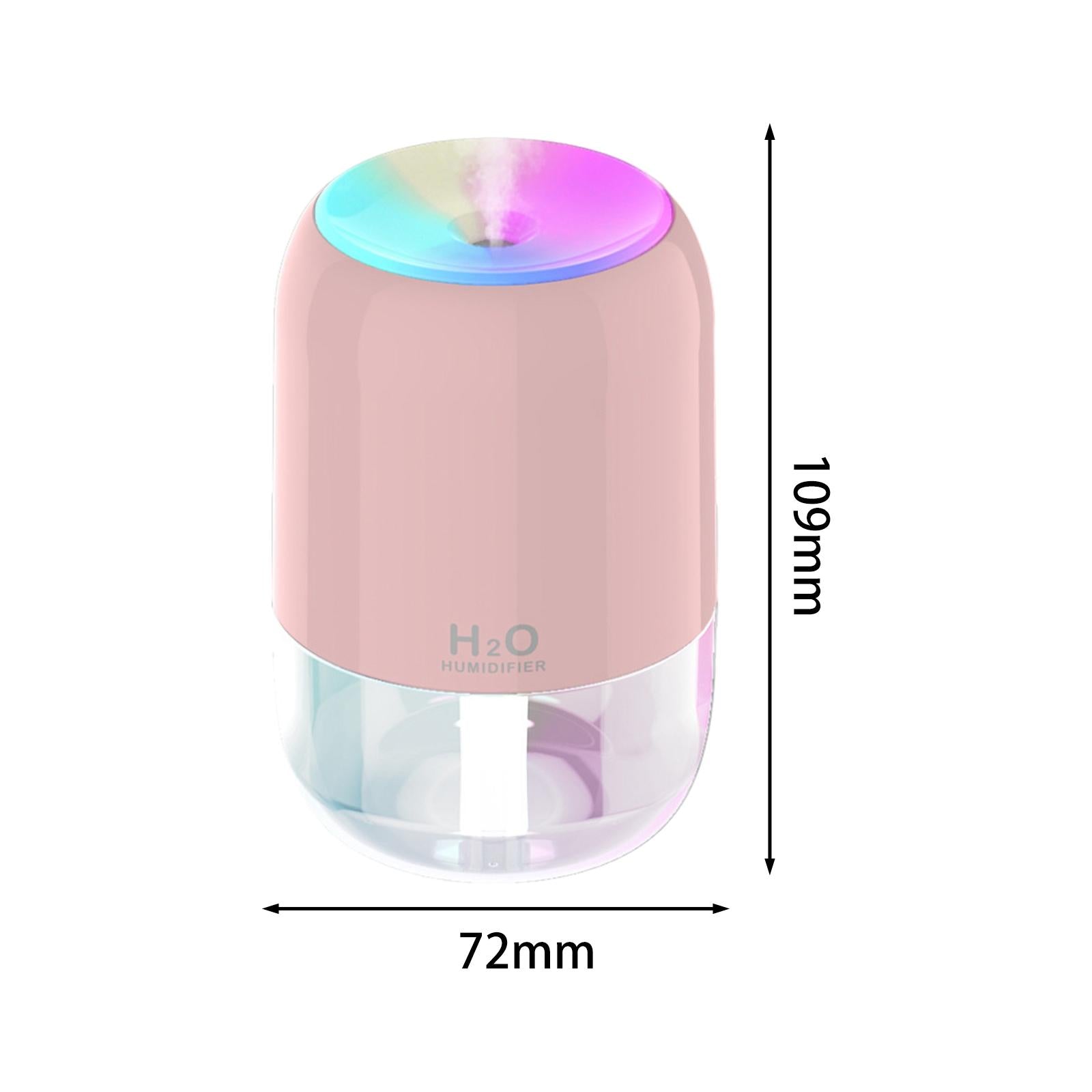 200ml Humidifier Car Essential Oil Diffuser Portable for Bedroom Lightweight Pink