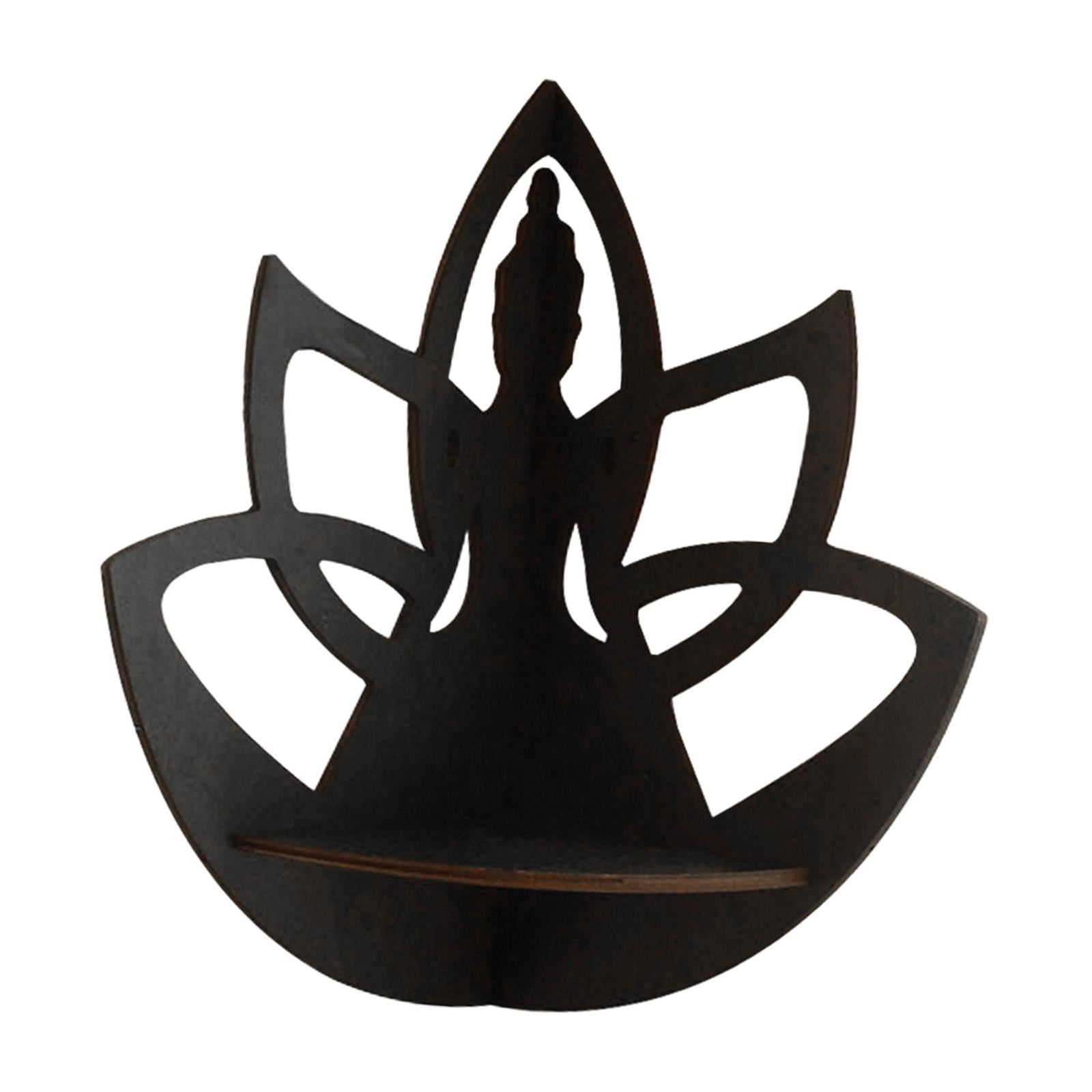 Lotus Shape Wooden Wall Floating Shelf Wall Decoration for Study Room Sturdy