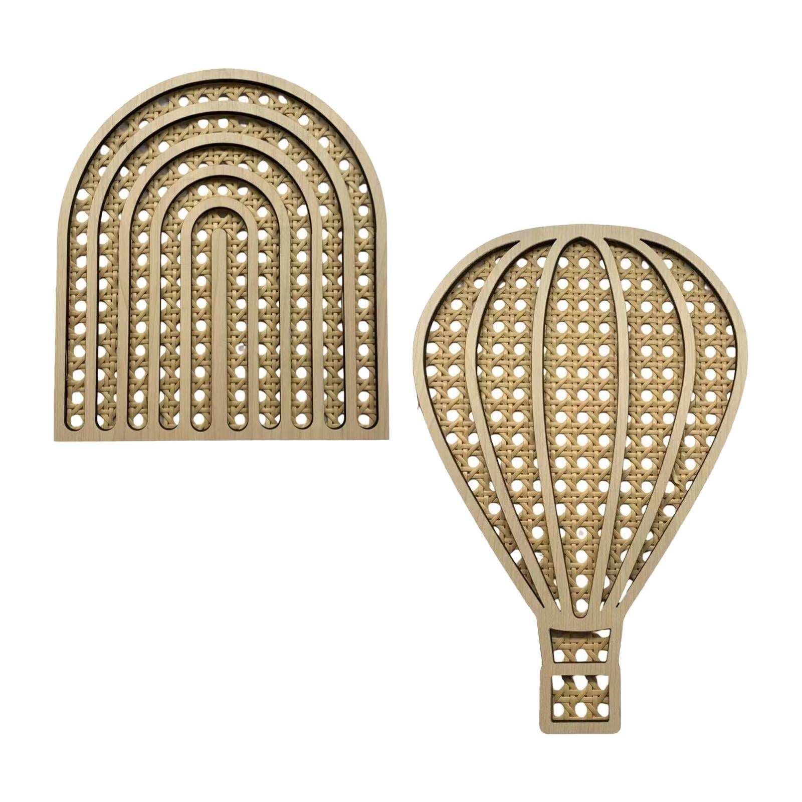 Rattan Woven Decoration Boho Art Wall Decoration for Kitchen Bathroom Office Rainbow