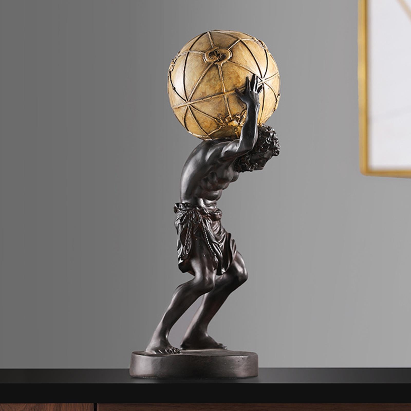 Atlas Sculpture Resin Ornament for Living Room Home Decor Desktop Decoration