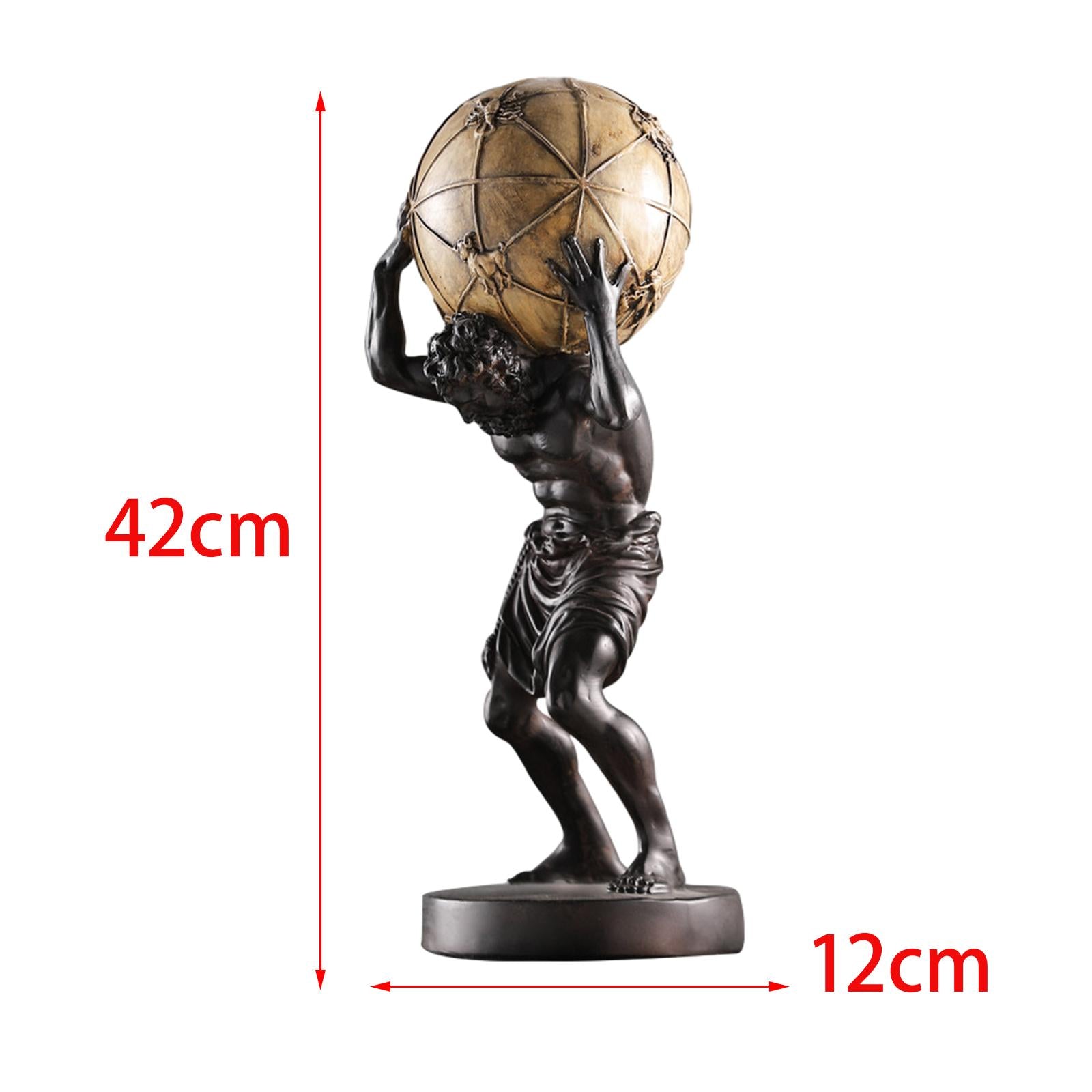 Atlas Sculpture Resin Ornament for Living Room Home Decor Desktop Decoration