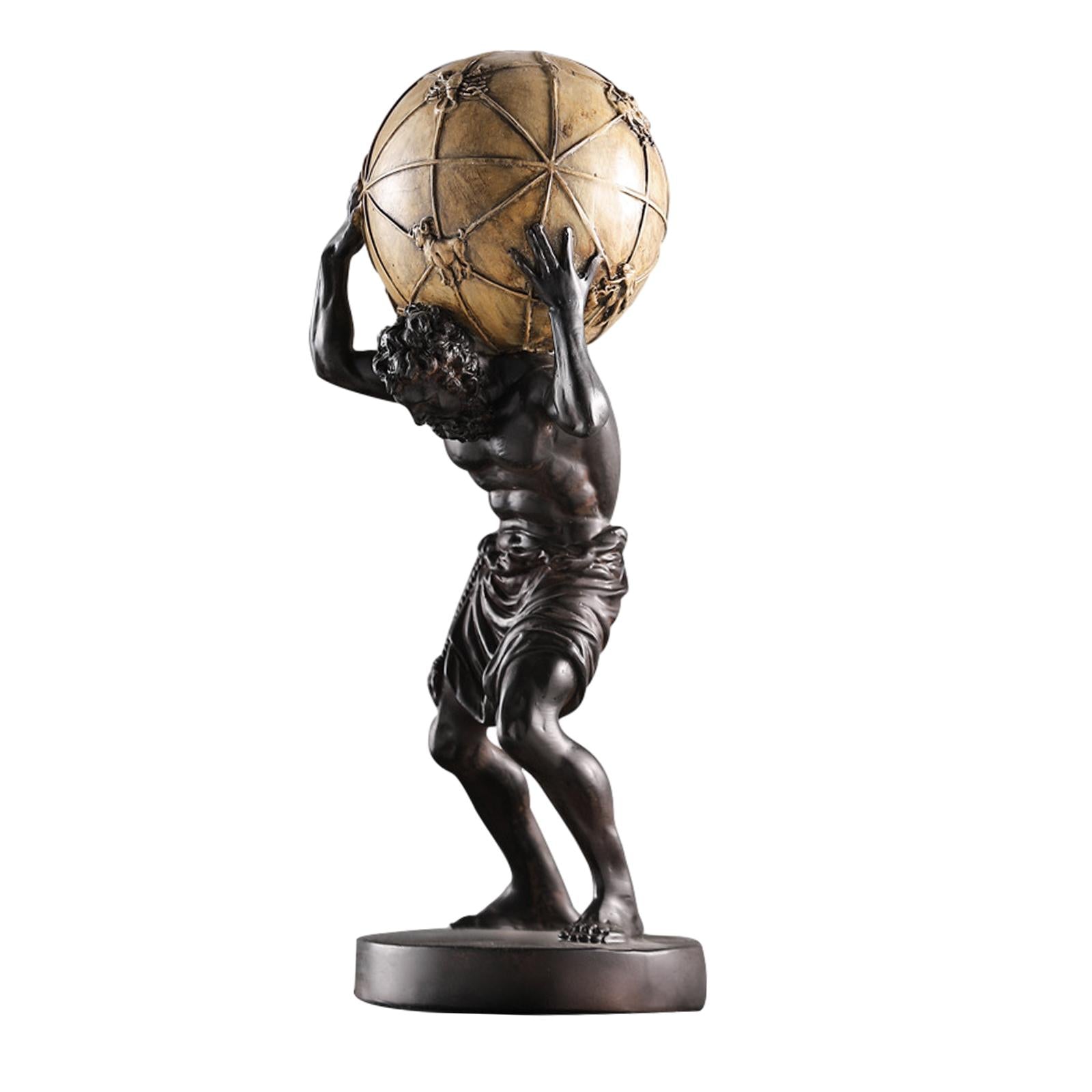 Atlas Sculpture Resin Ornament for Living Room Home Decor Desktop Decoration