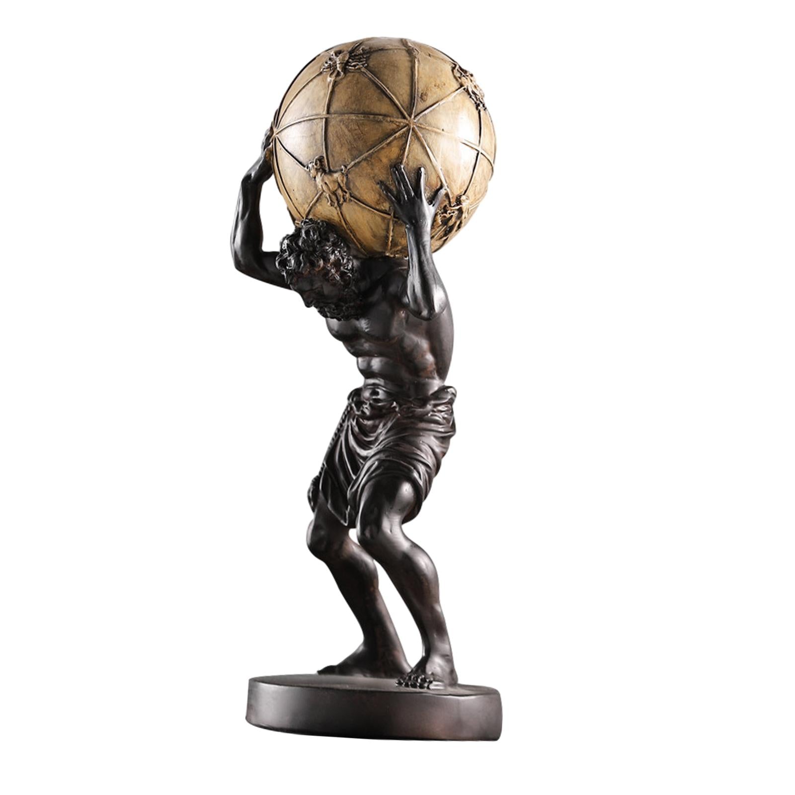 Atlas Sculpture Resin Ornament for Living Room Home Decor Desktop Decoration