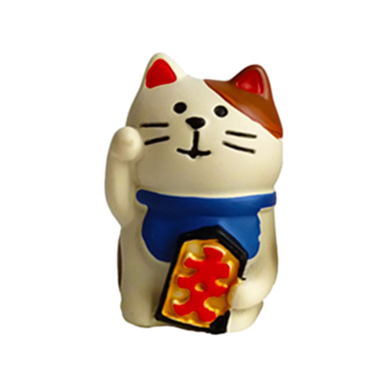 Animal Statue Creative Collection Cat Statue for Home Cabinets Shelf Desktop Style C