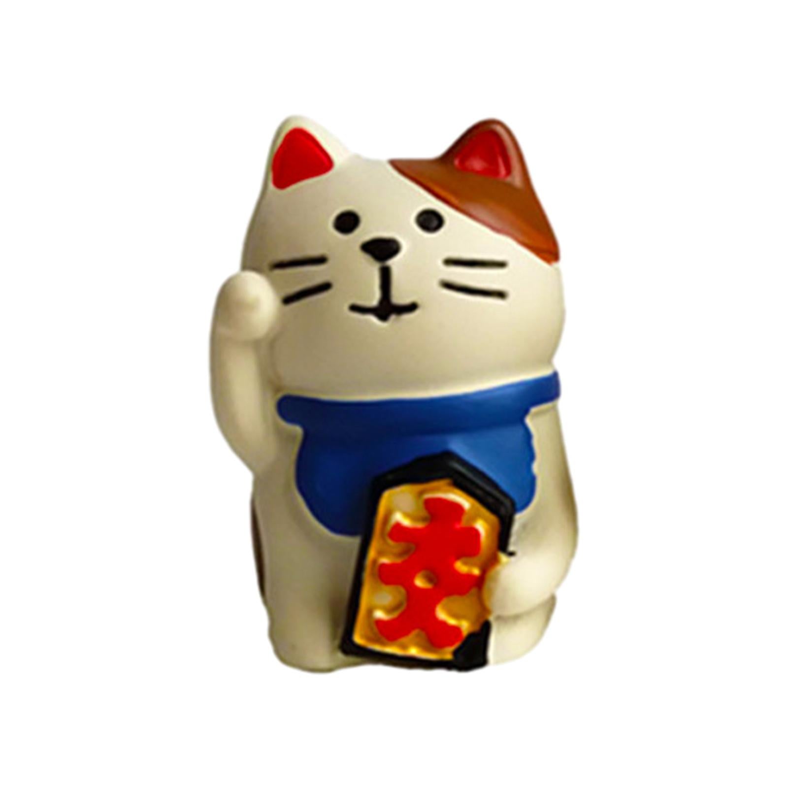 Animal Statue Creative Collection Cat Statue for Home Cabinets Shelf Desktop Style C