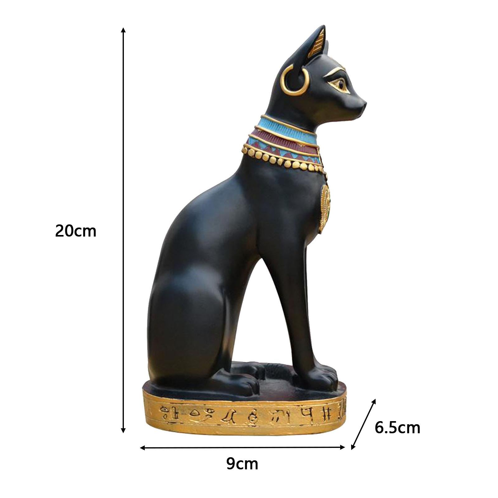 Egyptian Cat Ornament Collectible Gift Cute Figurine for Tabletop Office Bar XL