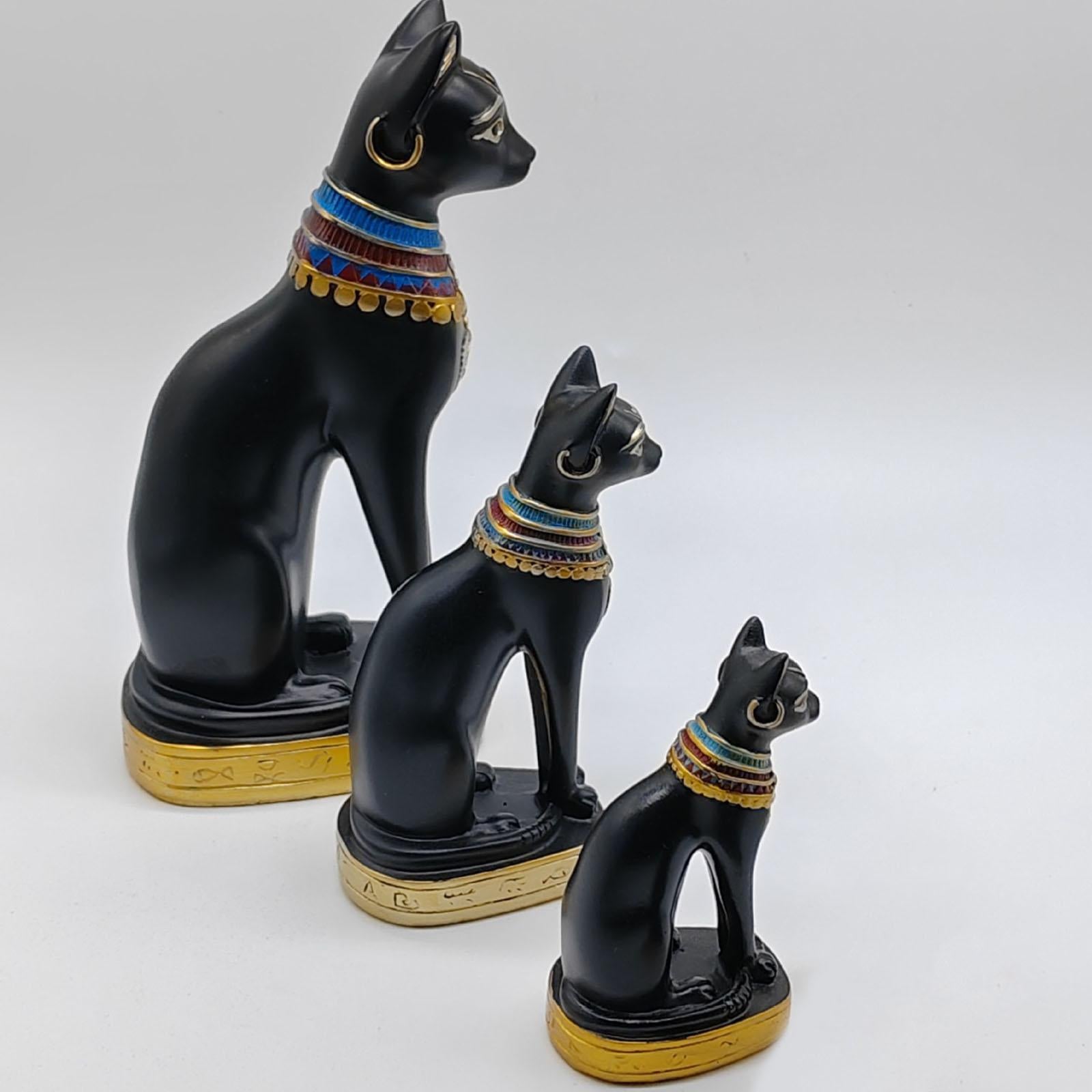 Egyptian Cat Ornament Collectible Gift Cute Figurine for Tabletop Office Bar XL