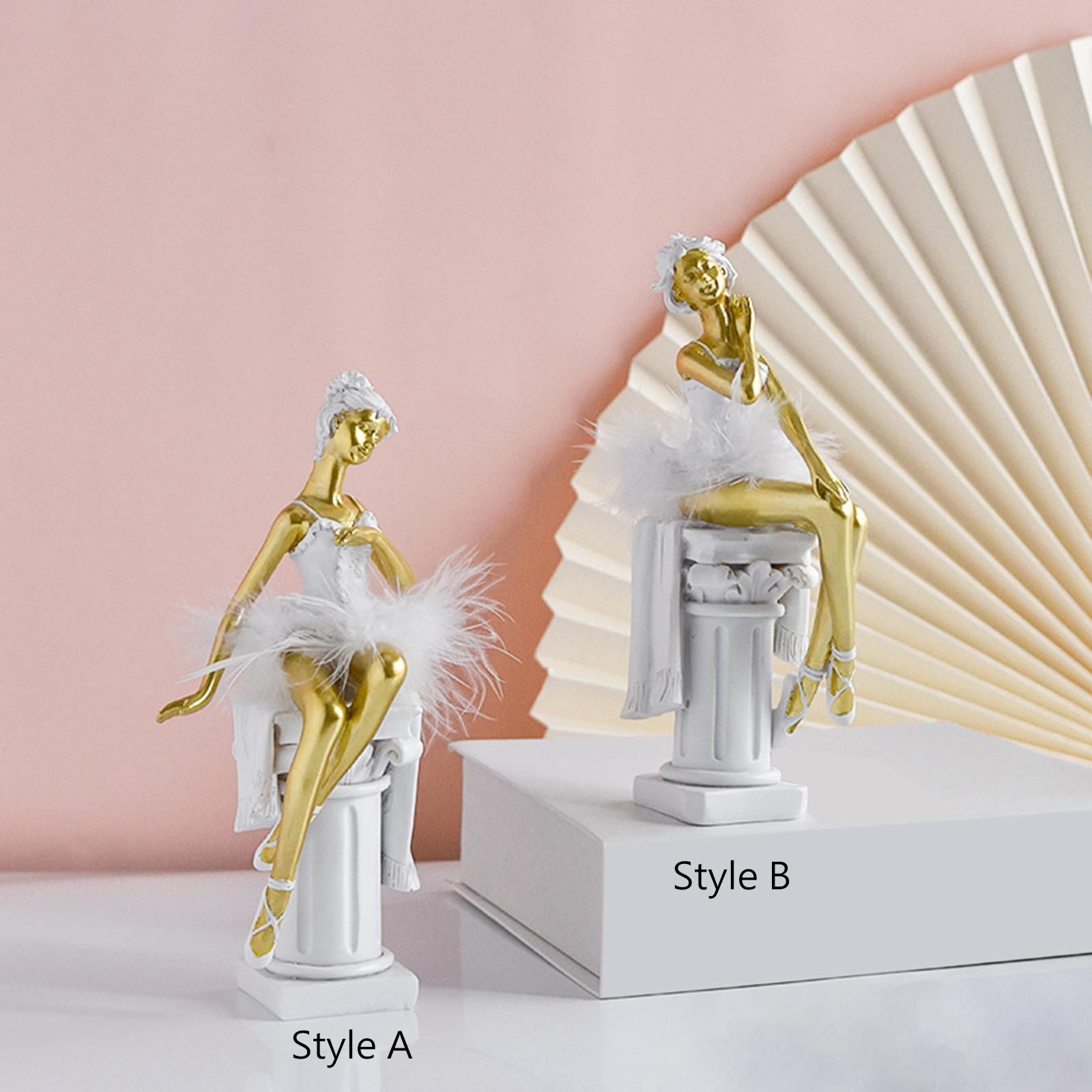 Ballet Girl Statue Art Sculpture Figure for Table Centerpiece Fireplace Gift Style A