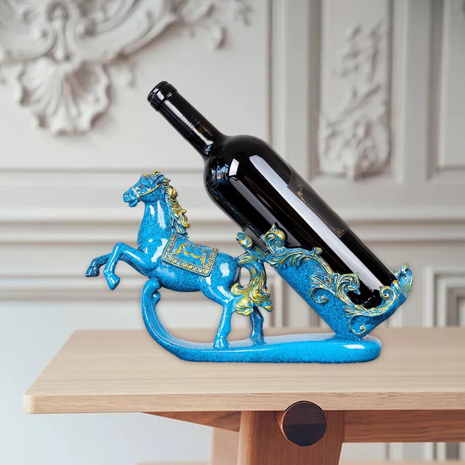 Wine Racks Fashion Gifts Organizer Wine Bottle Holder for Home Kitchen Girls Blue
