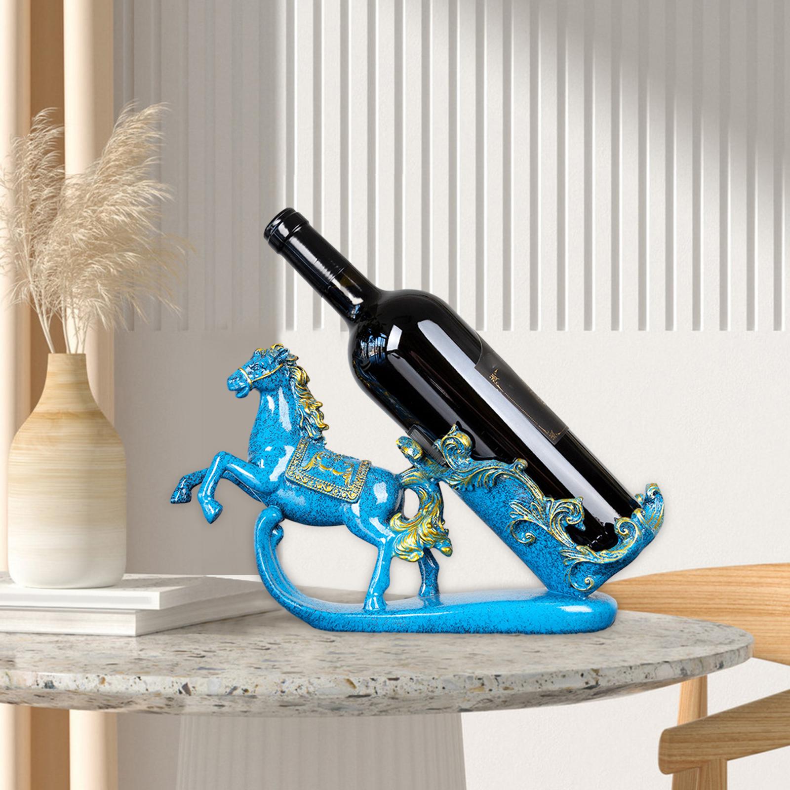 Wine Racks Fashion Gifts Organizer Wine Bottle Holder for Home Kitchen Girls Blue