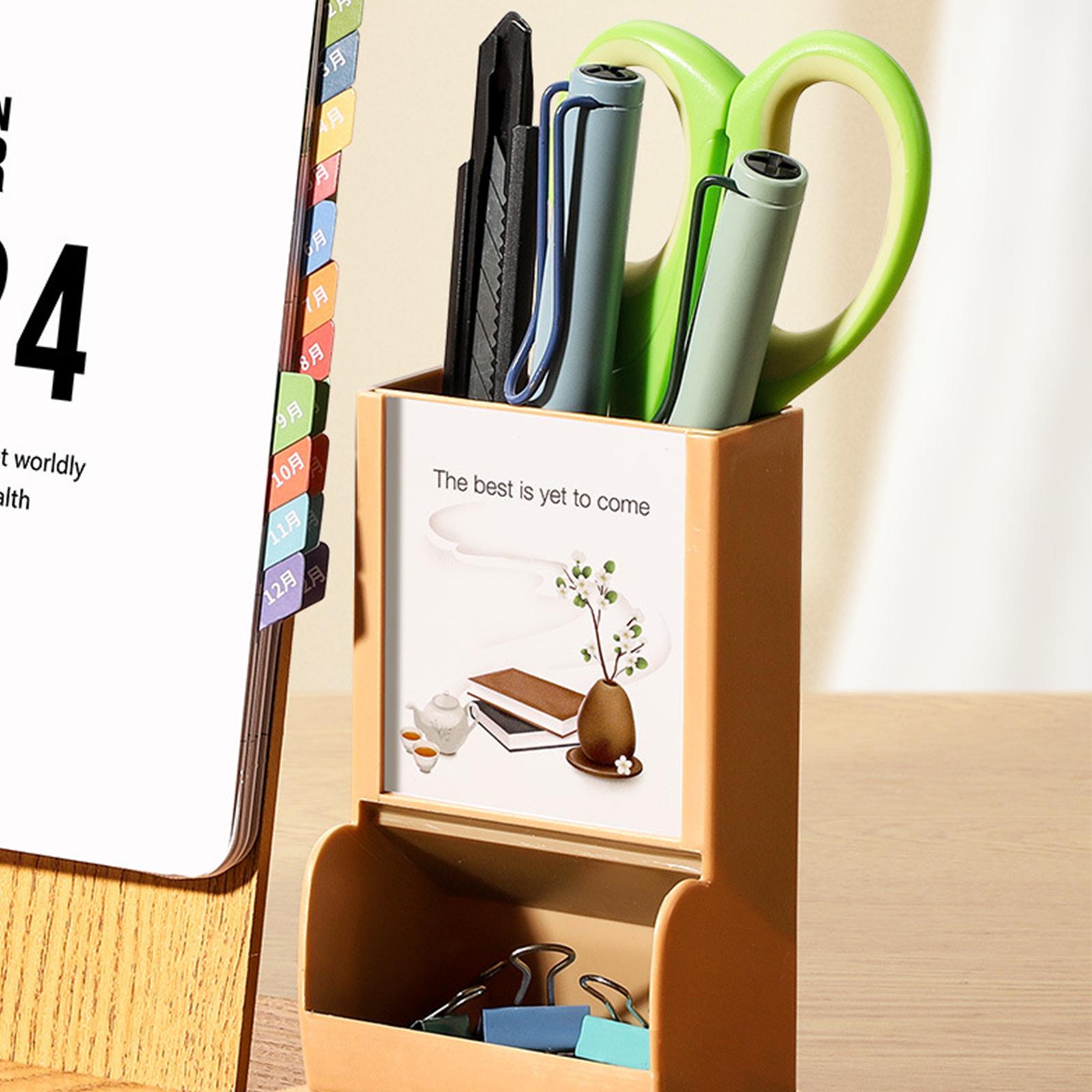 2024 Desk Calendar with Storage Box Personal Daily Planner Calendar for Home