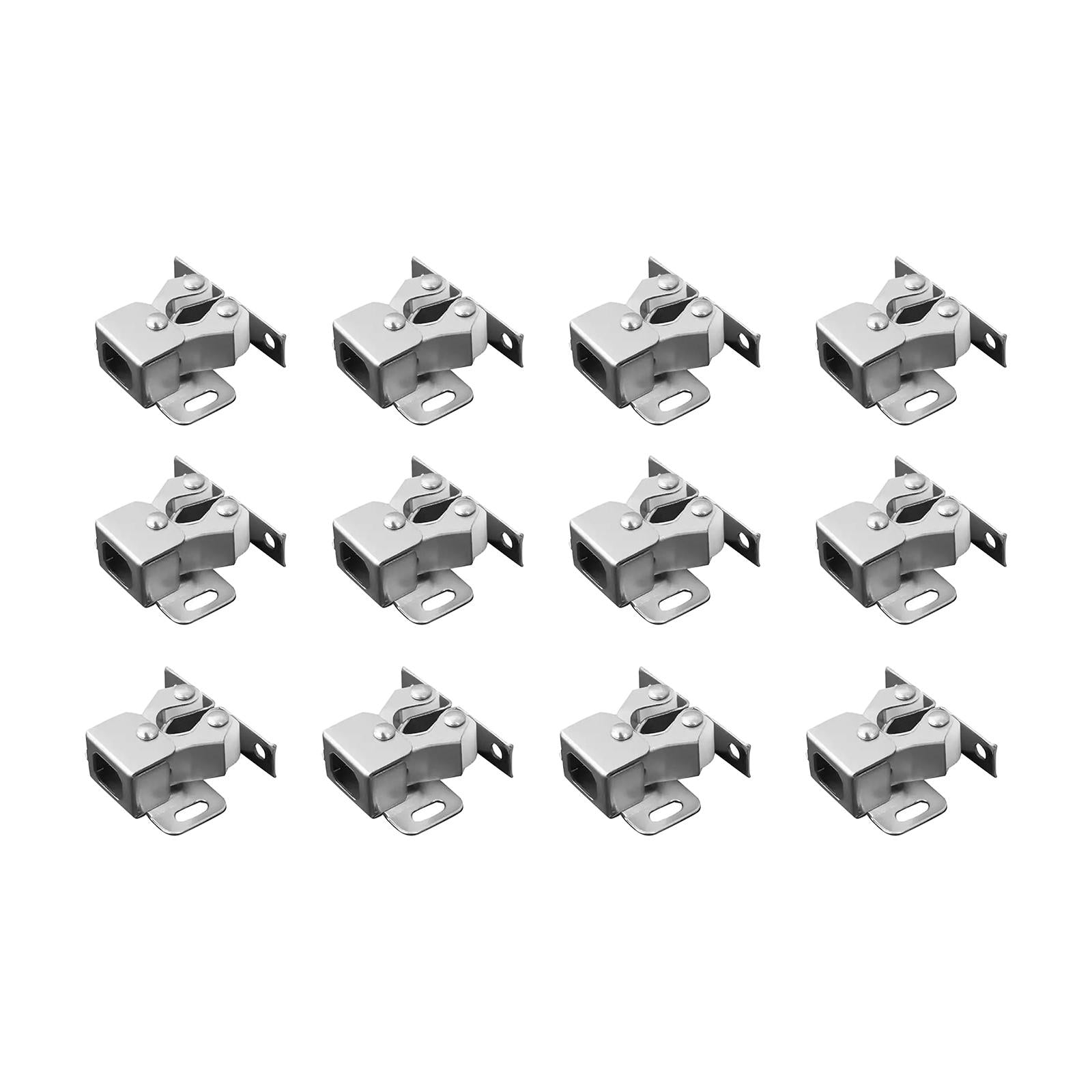 12Pcs Door Catches Hardware Cabinet latches for Closet Door Cupboard Lockers