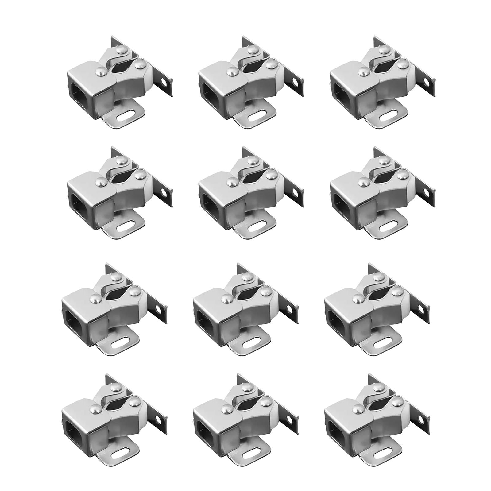 12Pcs Door Catches Hardware Cabinet latches for Closet Door Cupboard Lockers