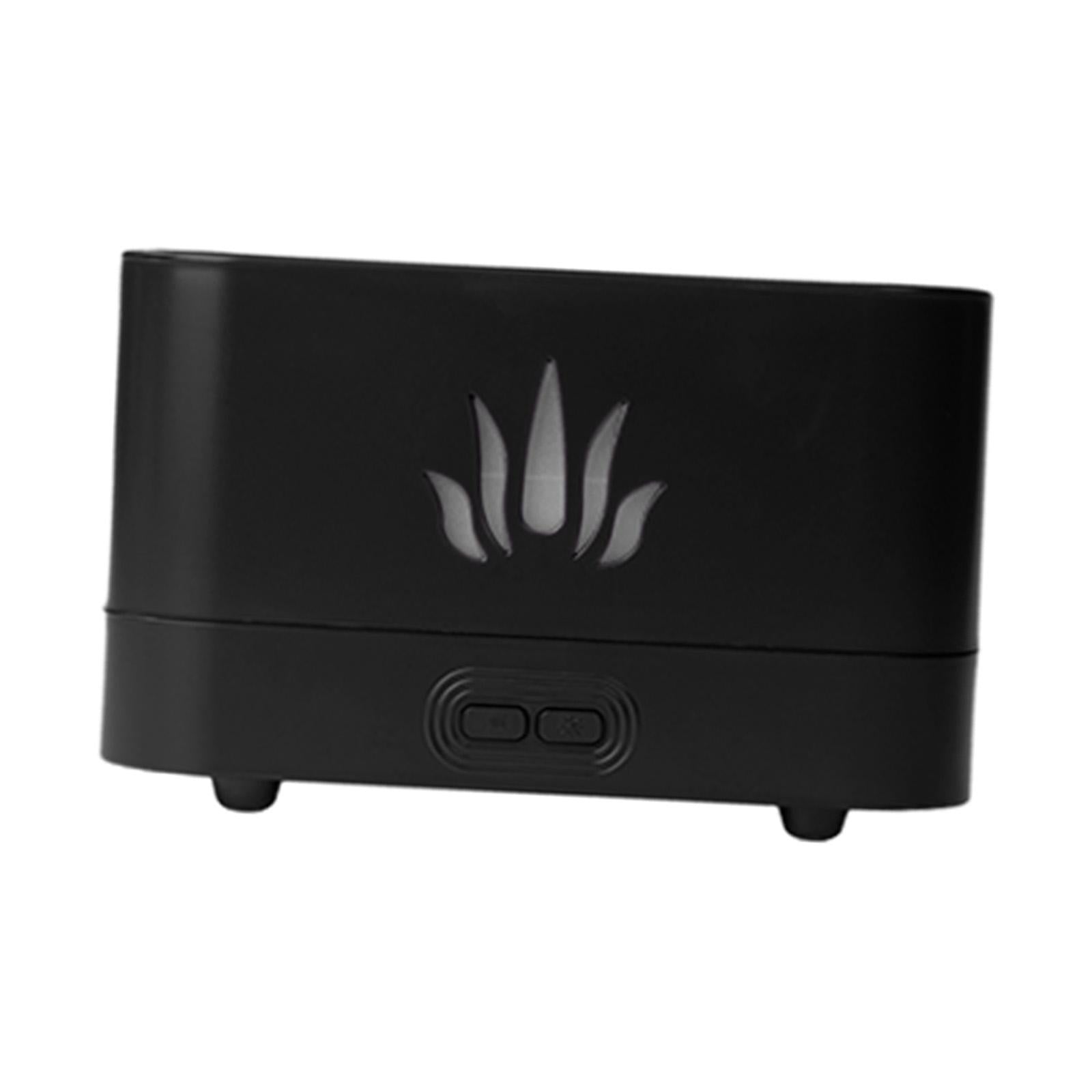 Flame Aroma Diffuser with Flame Light Auto Shut Off for Yoga Tabletop Indoor Black