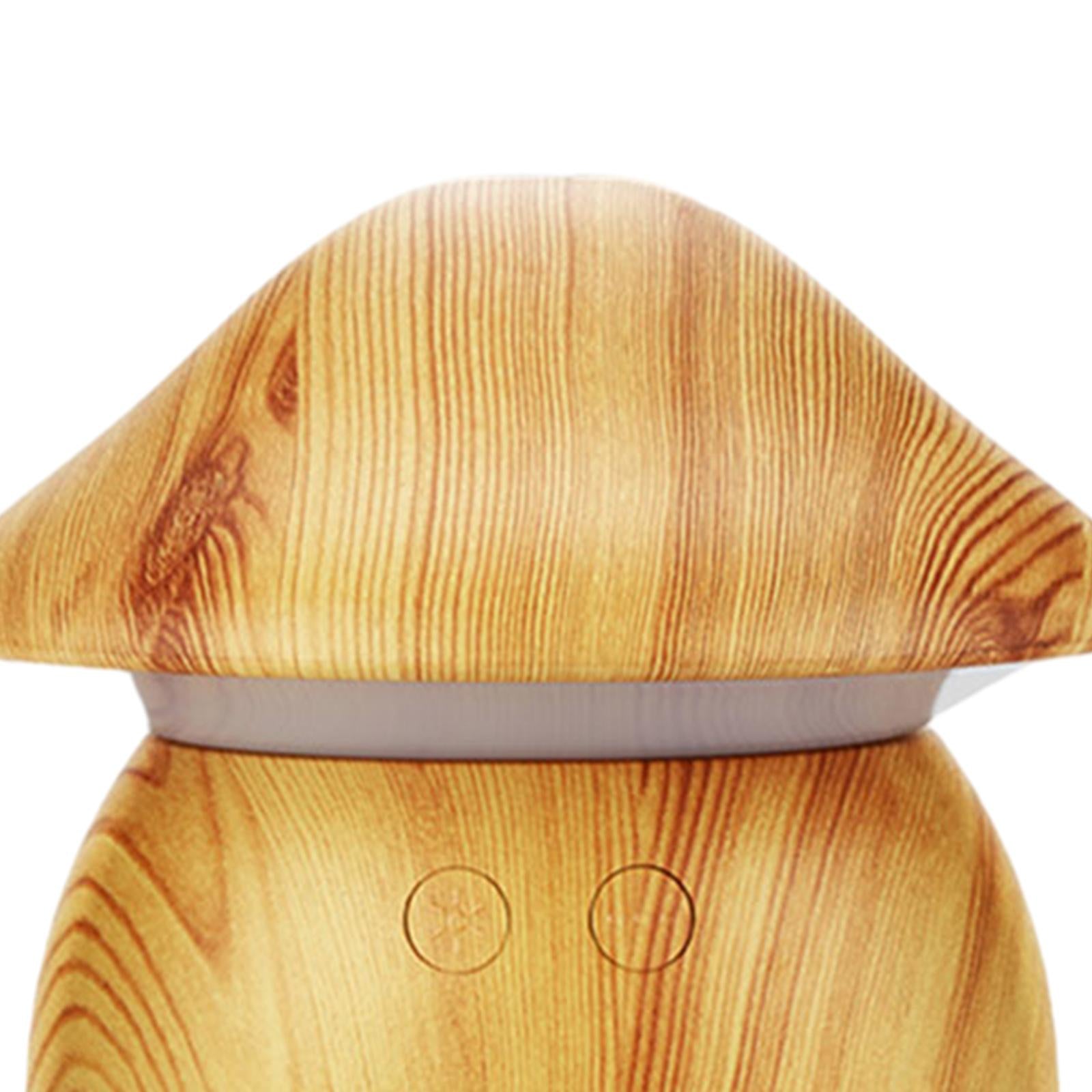 0.25L USB Mushroom Shaped Mist Air Humidifier Quiet Portable for Home Office Light Brown