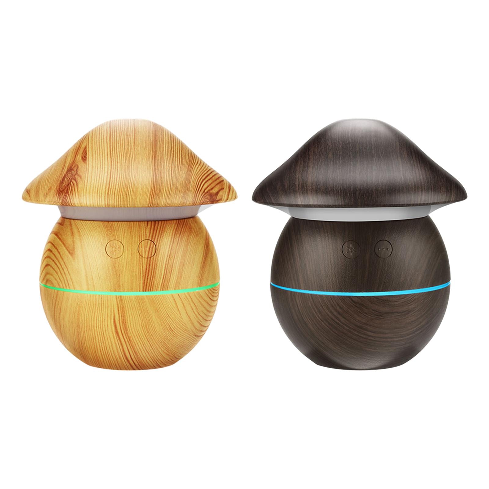0.25L USB Mushroom Shaped Mist Air Humidifier Quiet Portable for Home Office Light Brown