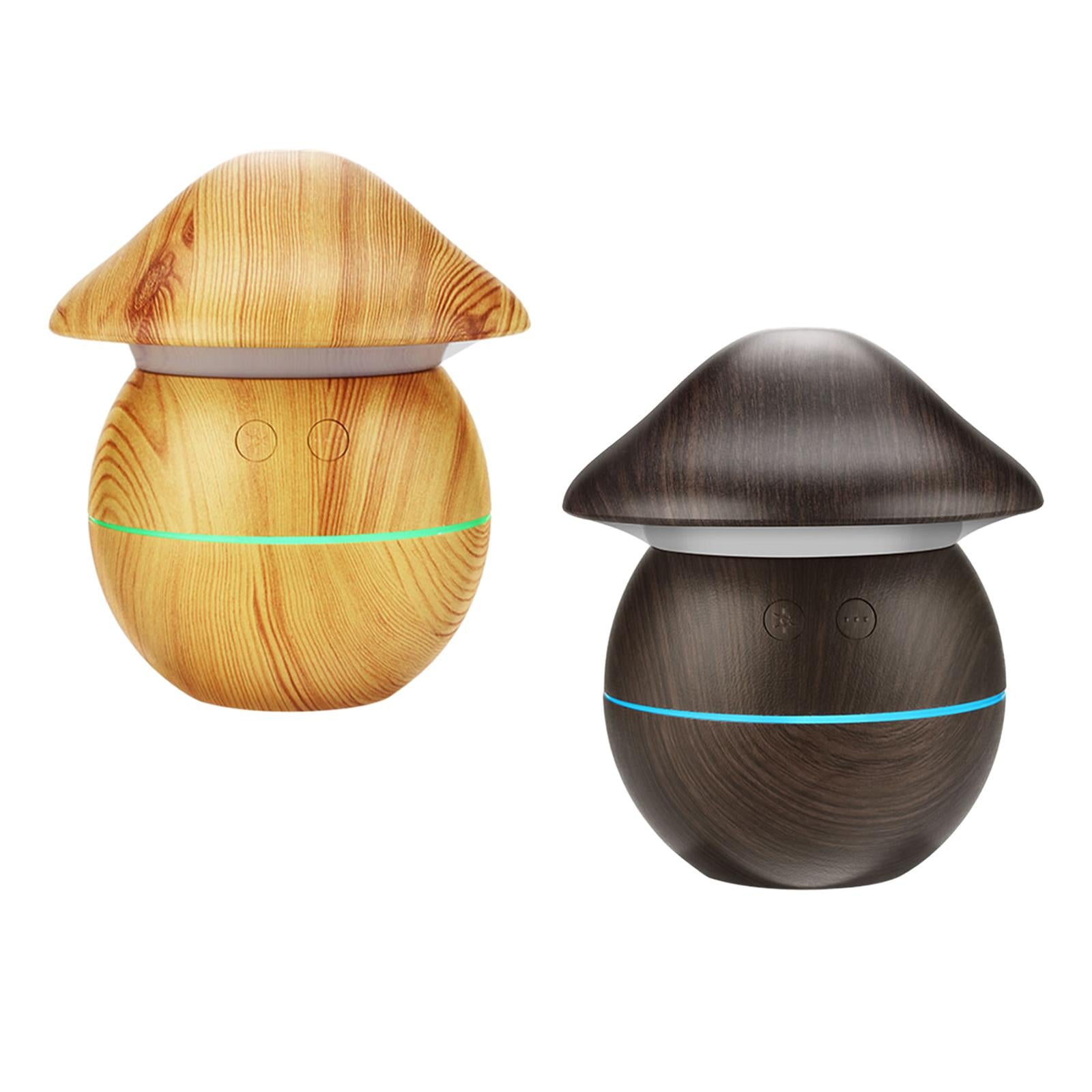 0.25L USB Mushroom Shaped Mist Air Humidifier Quiet Portable for Home Office Light Brown