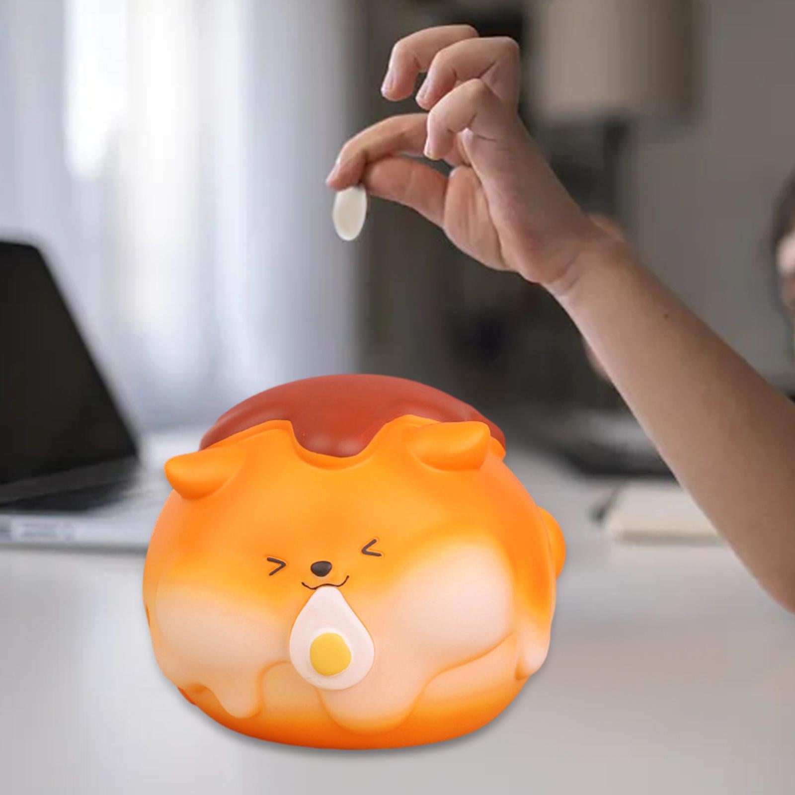 Bread Puppy Money Bank Cartoon Little Dog Statue for Apartment Table Bedroom Style B